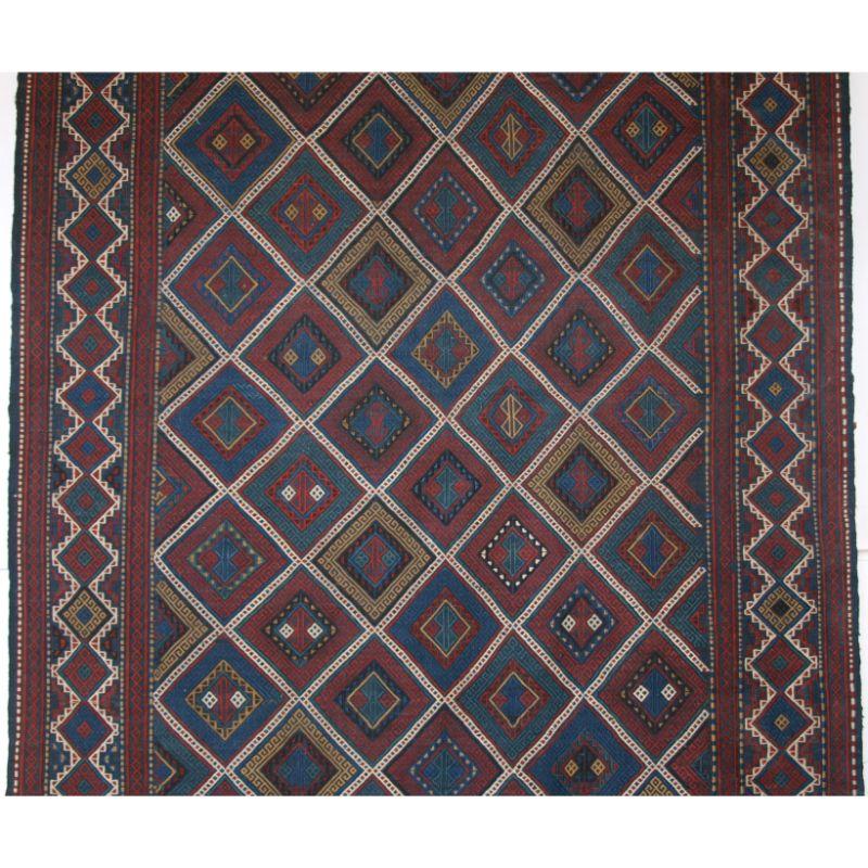Antique Caucasian Azeri Verneh Embroidered Flatweave, circa 1900 In Excellent Condition For Sale In Moreton-In-Marsh, GB