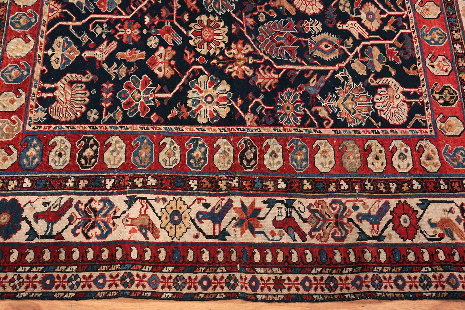 Charming Antique Caucasian Baku Khila Rug, Origin: Caucasus, Circa Date: 1800's - Size: 6 ft 7 in x 7 ft 10 in (2.01 m x 2.39 m).
