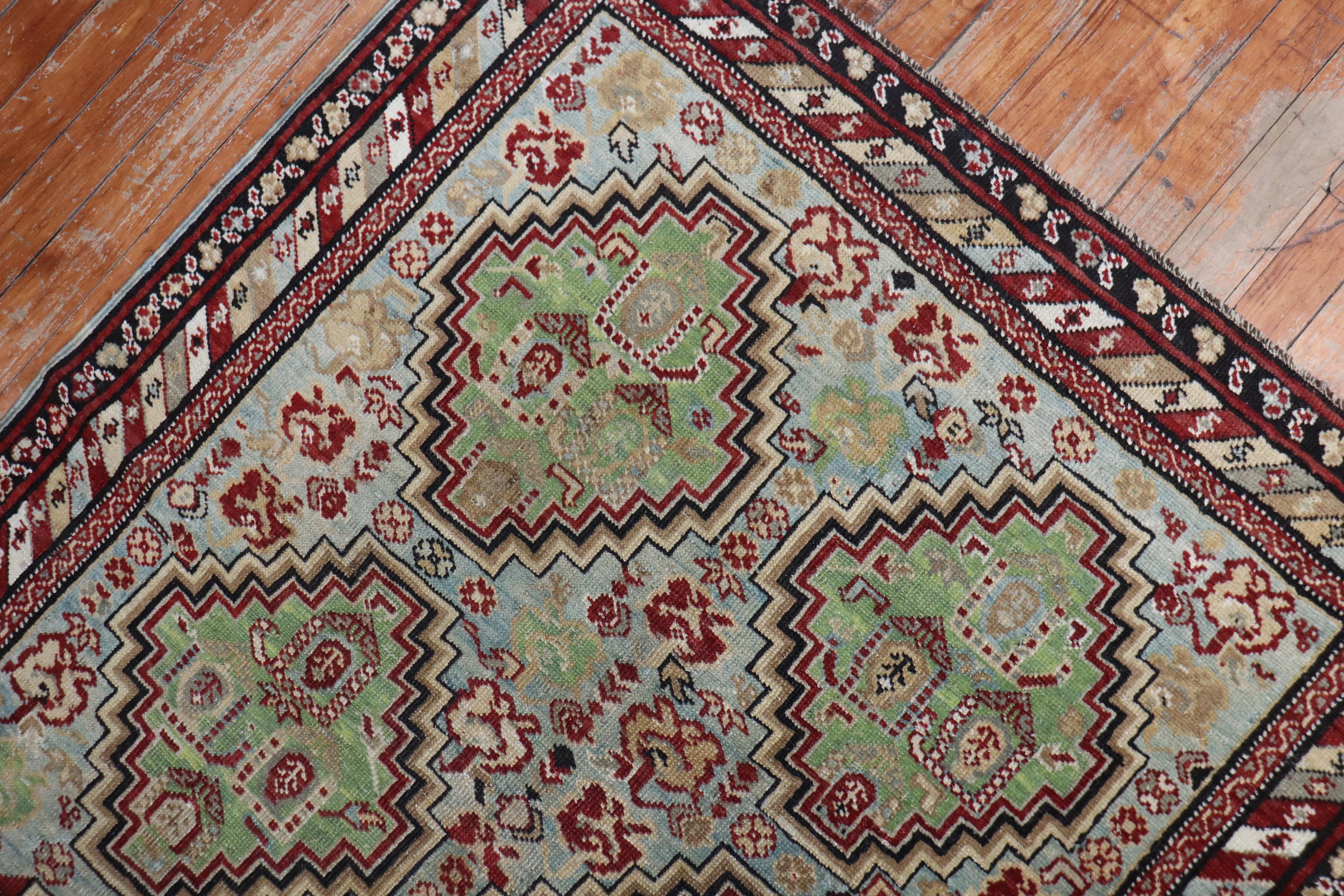 Antiker kaukasischer Baku Khila-Teppich, spätes 19. Jahrhundert (Russisch) im Angebot