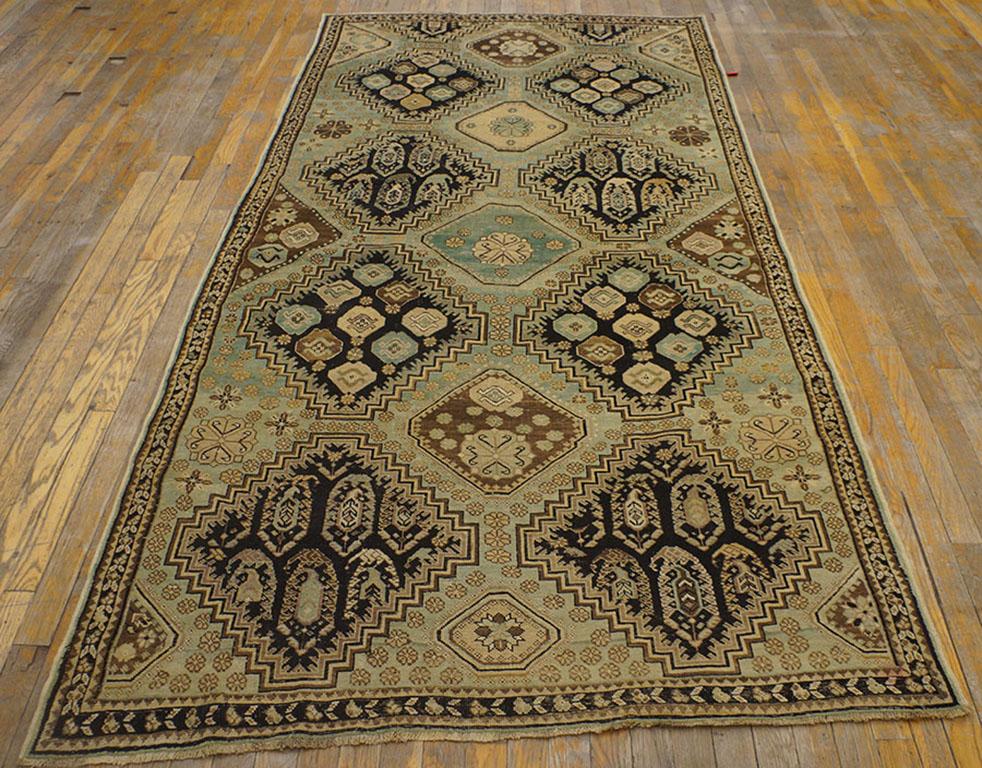 Hand-Knotted 19th Century Caucasian Baku Carpet ( 4'4