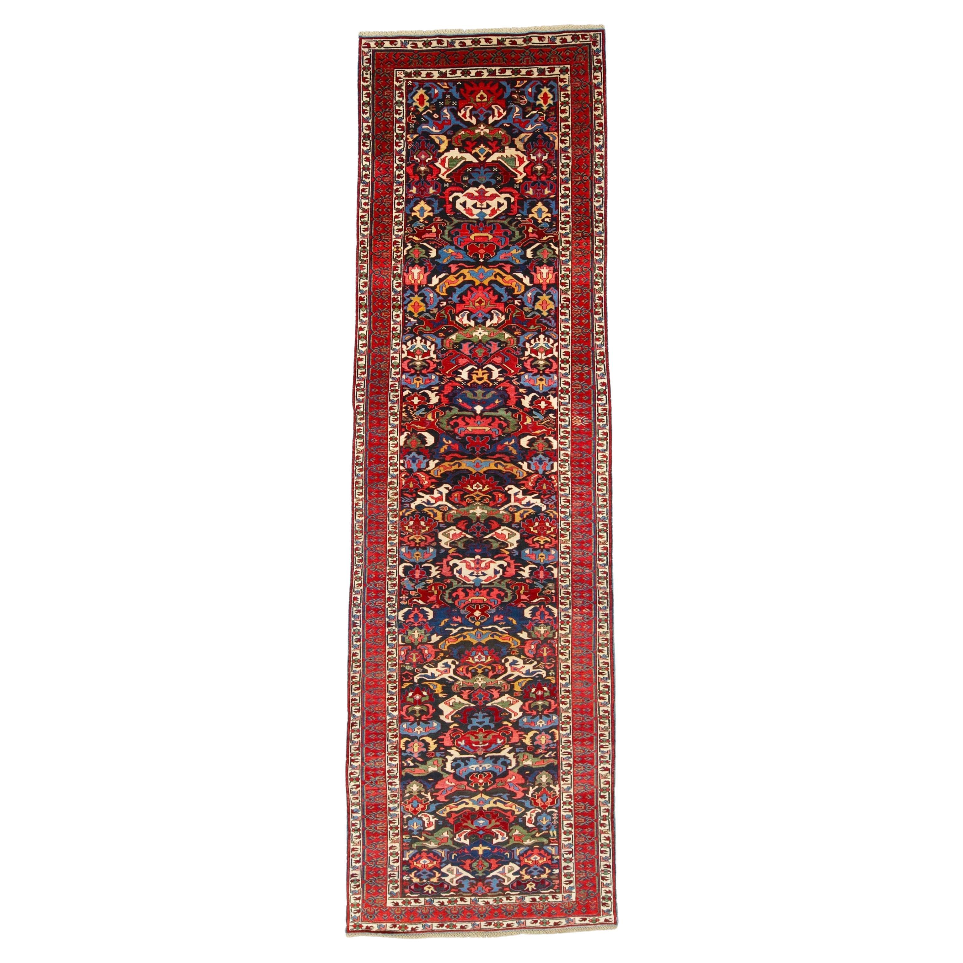 Antiker kaukasischer Bidjov-Teppich - Bidjov-Teppich aus der Mitte des 19. Jahrhunderts, antiker Teppich im Angebot