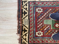 Antique Caucasian Borchalu Kazak Rug, circa 1860s 4.1' x 6.2' - 1B964