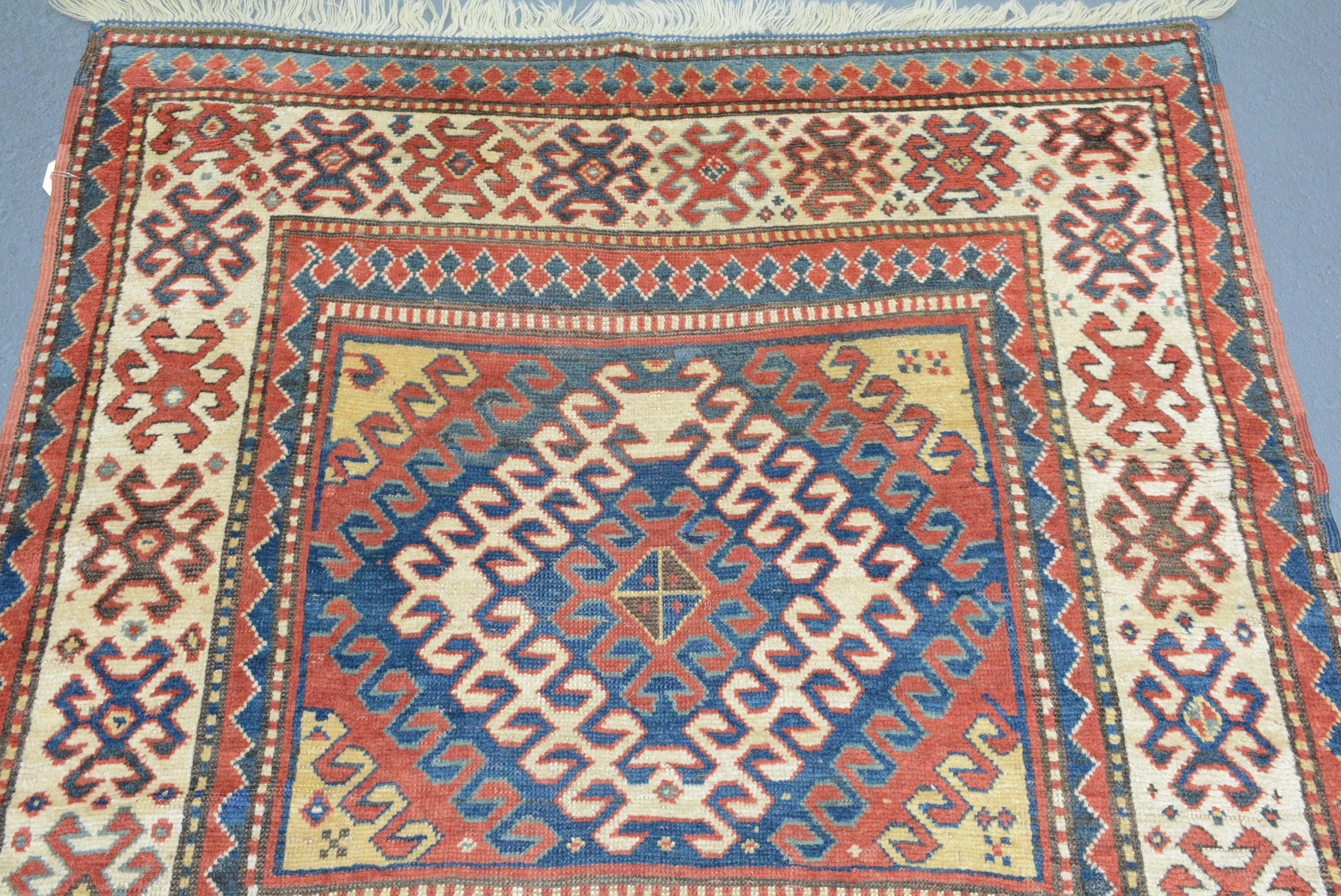 Woven Antique Caucasian Bordjalou Kazak Rug For Sale
