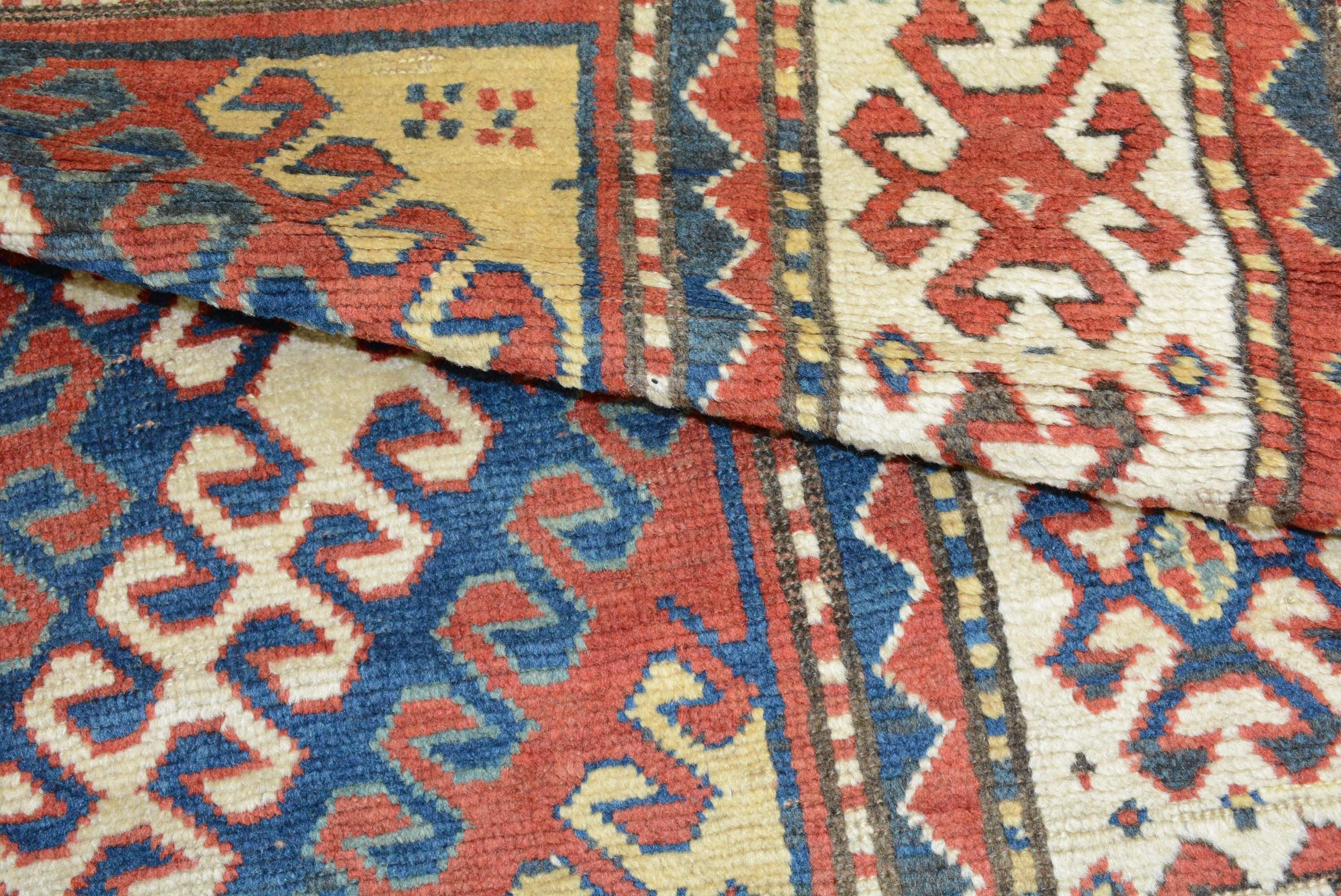 Antique Caucasian Bordjalou Kazak Rug For Sale 3