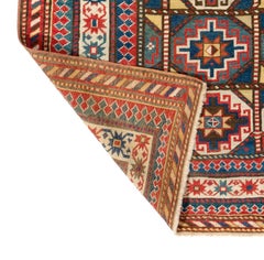 4x8 ft Antique Caucasian Gendje Rug, circa 1875
