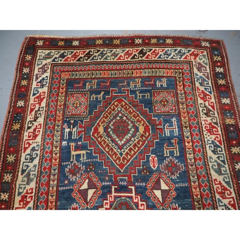 Antique Caucasian Bordjalou Kazak, Tribal Folk Art, Circa 1880 In Excellent Condition For Sale In Moreton-In-Marsh, GB