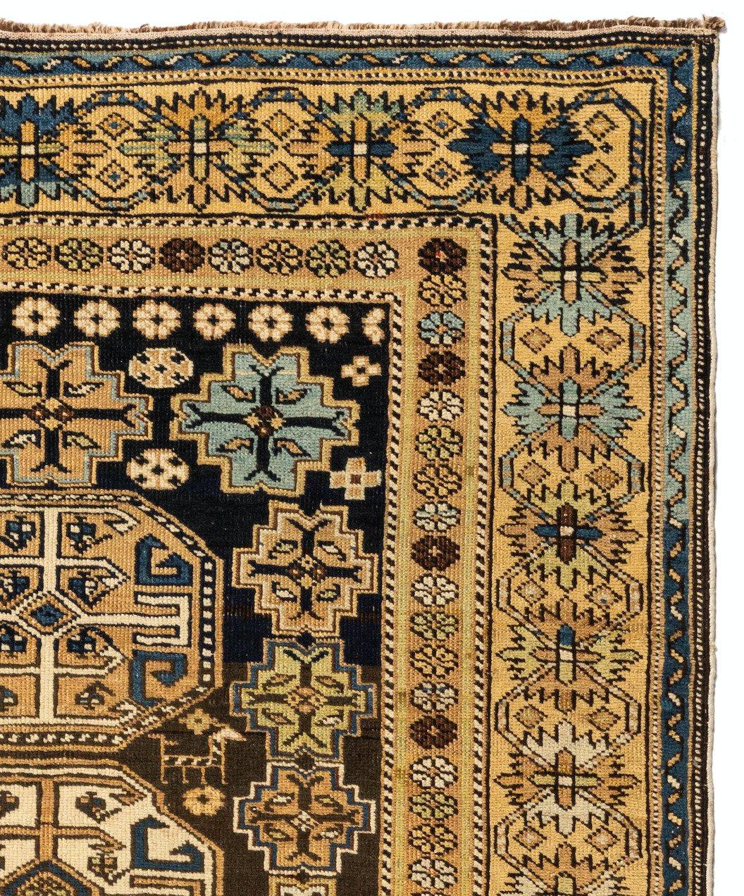 Kazak Antique Caucasian Cabestan Geometric Rug, circa 1900s-1910s For Sale