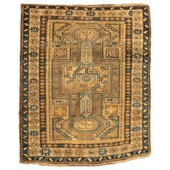 Antigua alfombra geométrica Cabestan del Cáucaso, circa 1900s-1910s