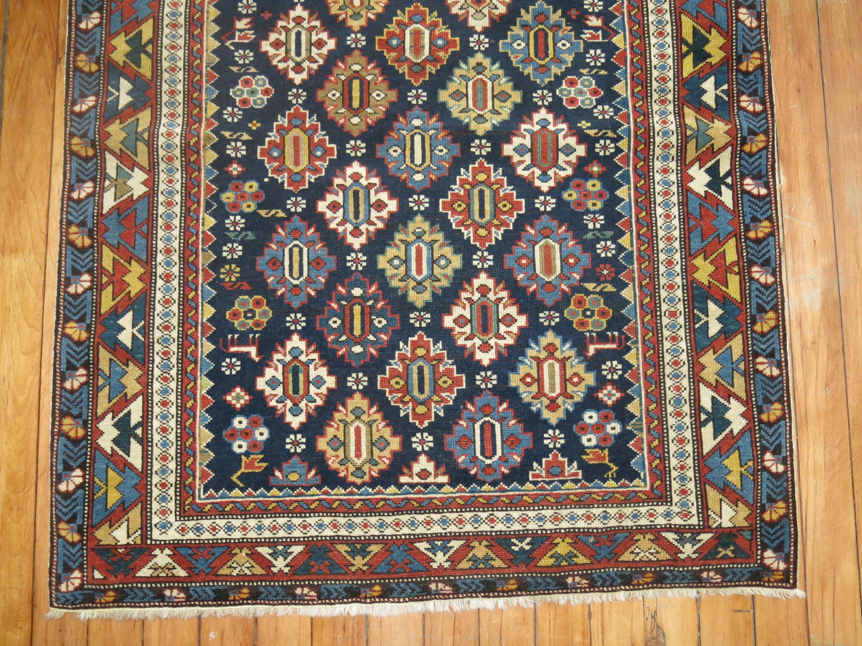 Wool Antique Caucasian Chi-Chi Rug