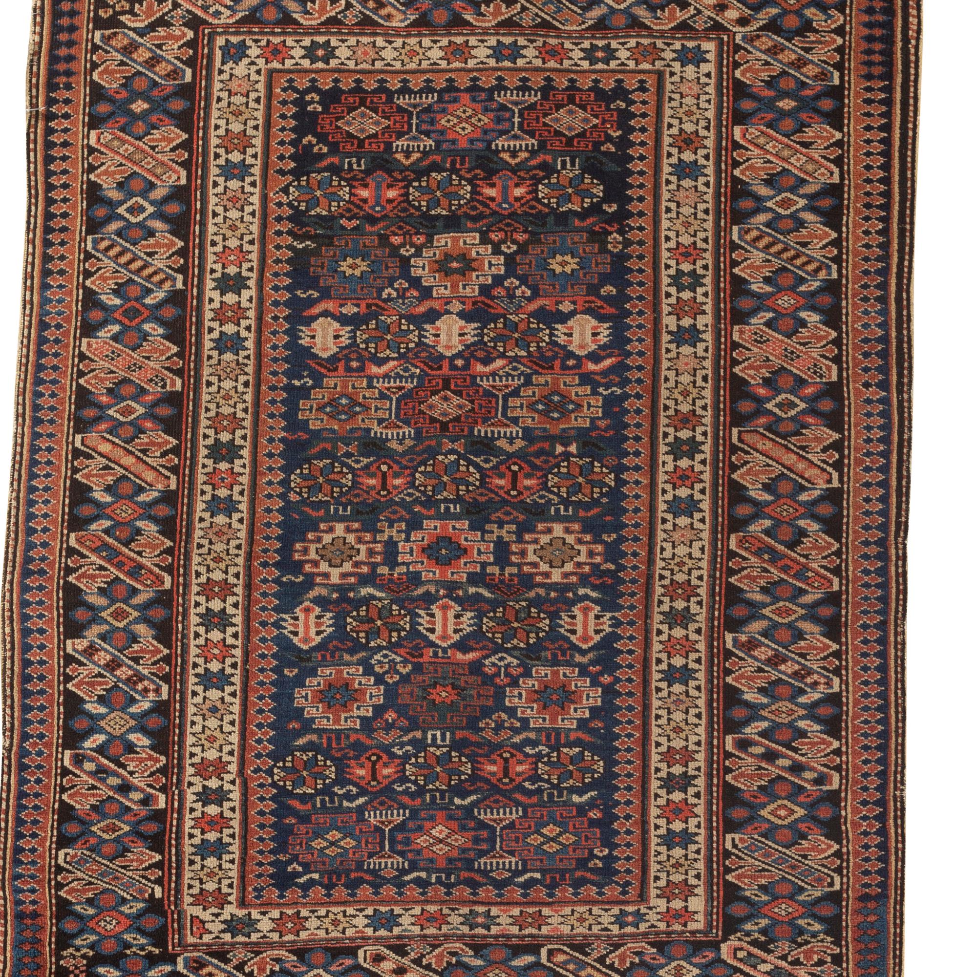 Tapis Chichi caucasien ancien, vers 1880 Bon état - En vente à Secaucus, NJ