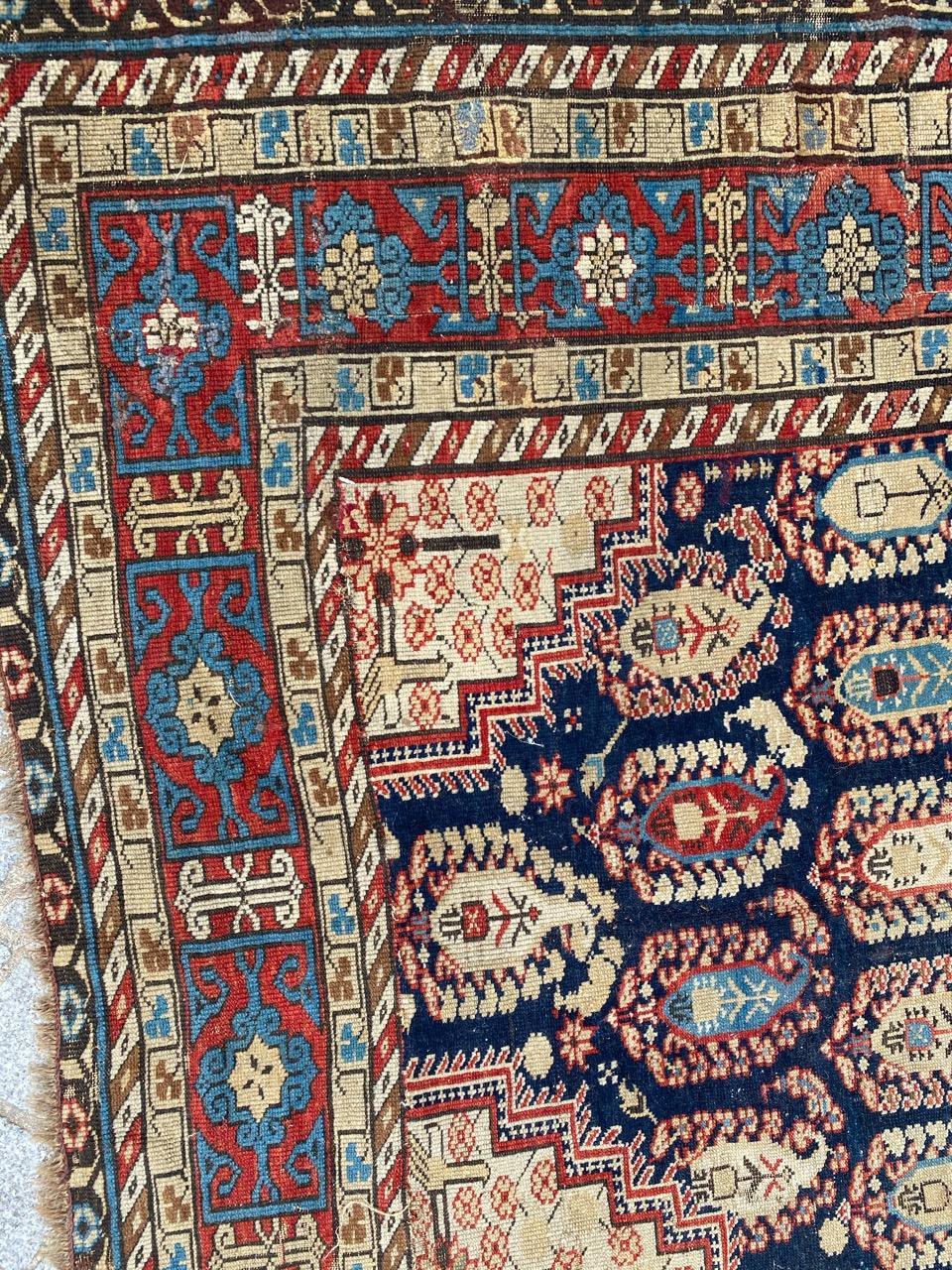 Wool Bobyrug’s Antique Caucasian Chirwan Rug For Sale