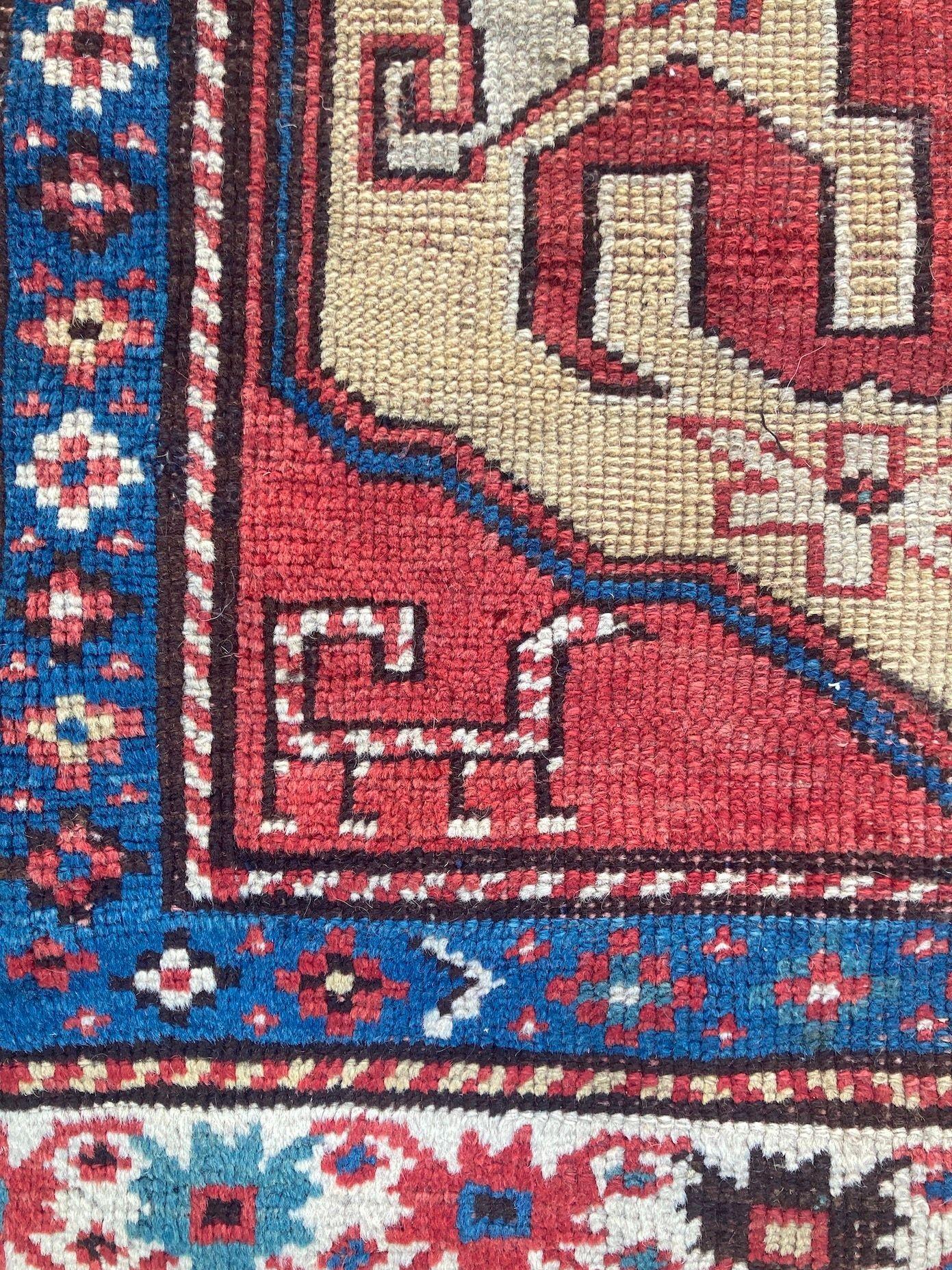 Alfombra antigua caucásica Chondoresk 1,94 m x 1,17 m en venta 11