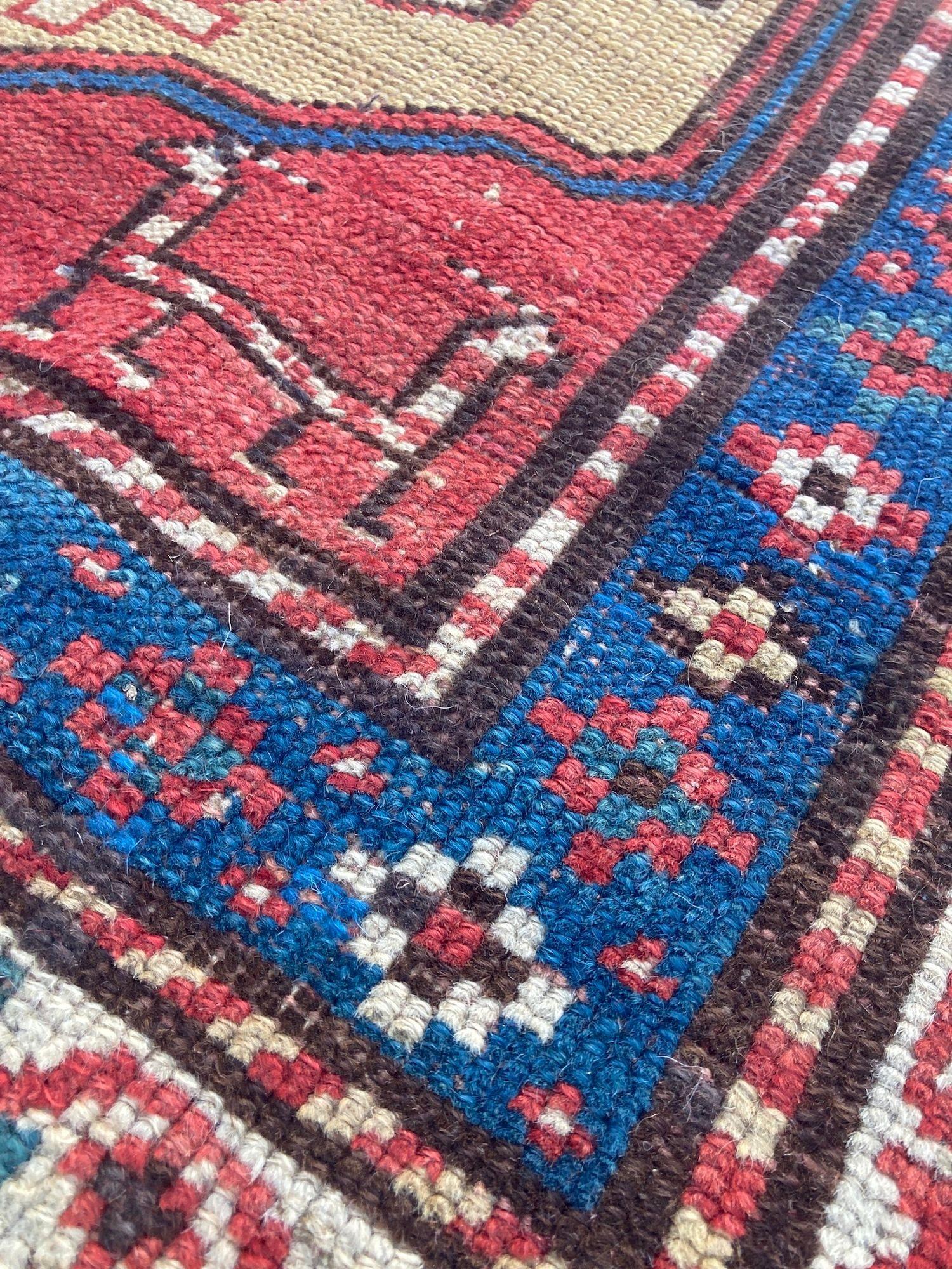 Alfombra antigua caucásica Chondoresk 1,94 m x 1,17 m en venta 4