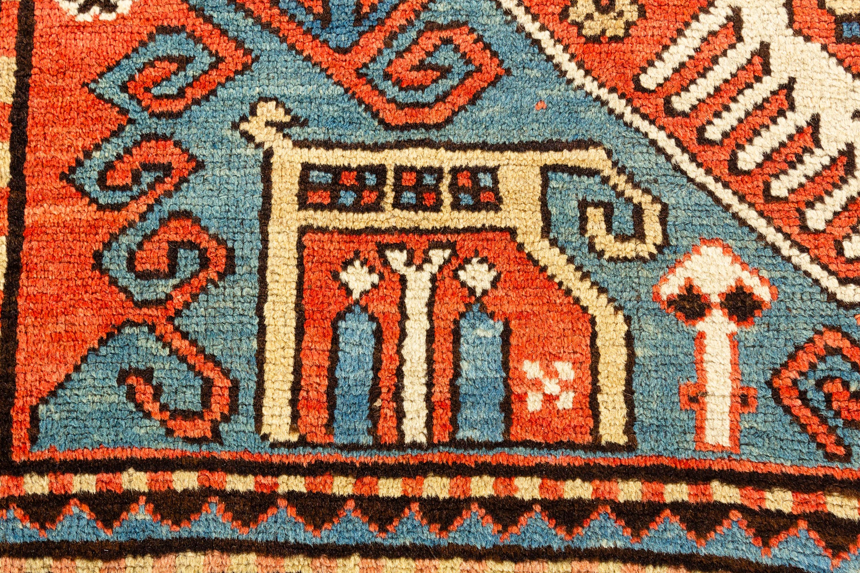 Antique Caucasian Cloudband Kazak Rug, circa 1880 4