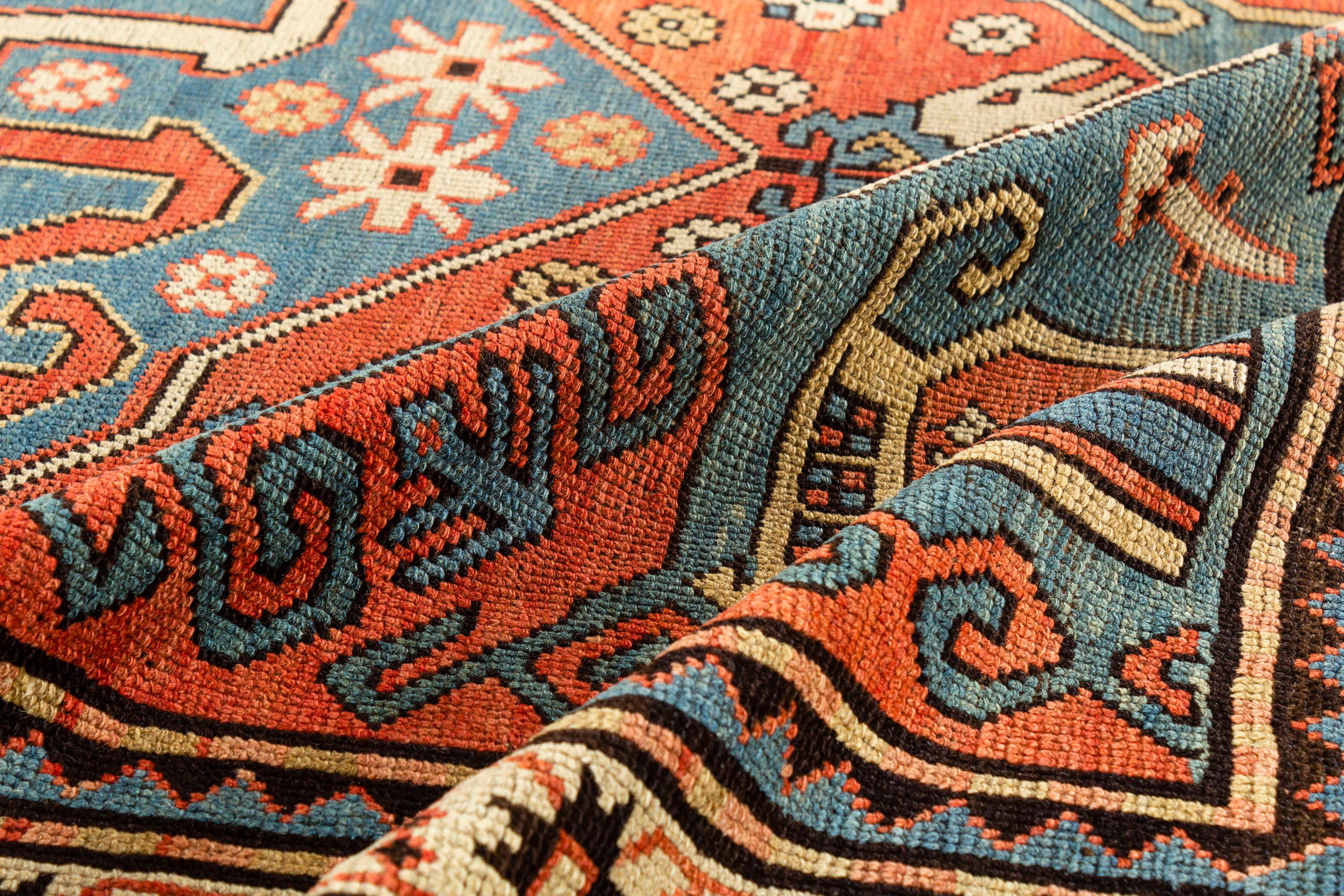 Antique Caucasian Cloudband Kazak Rug, circa 1880 In Good Condition In Secaucus, NJ
