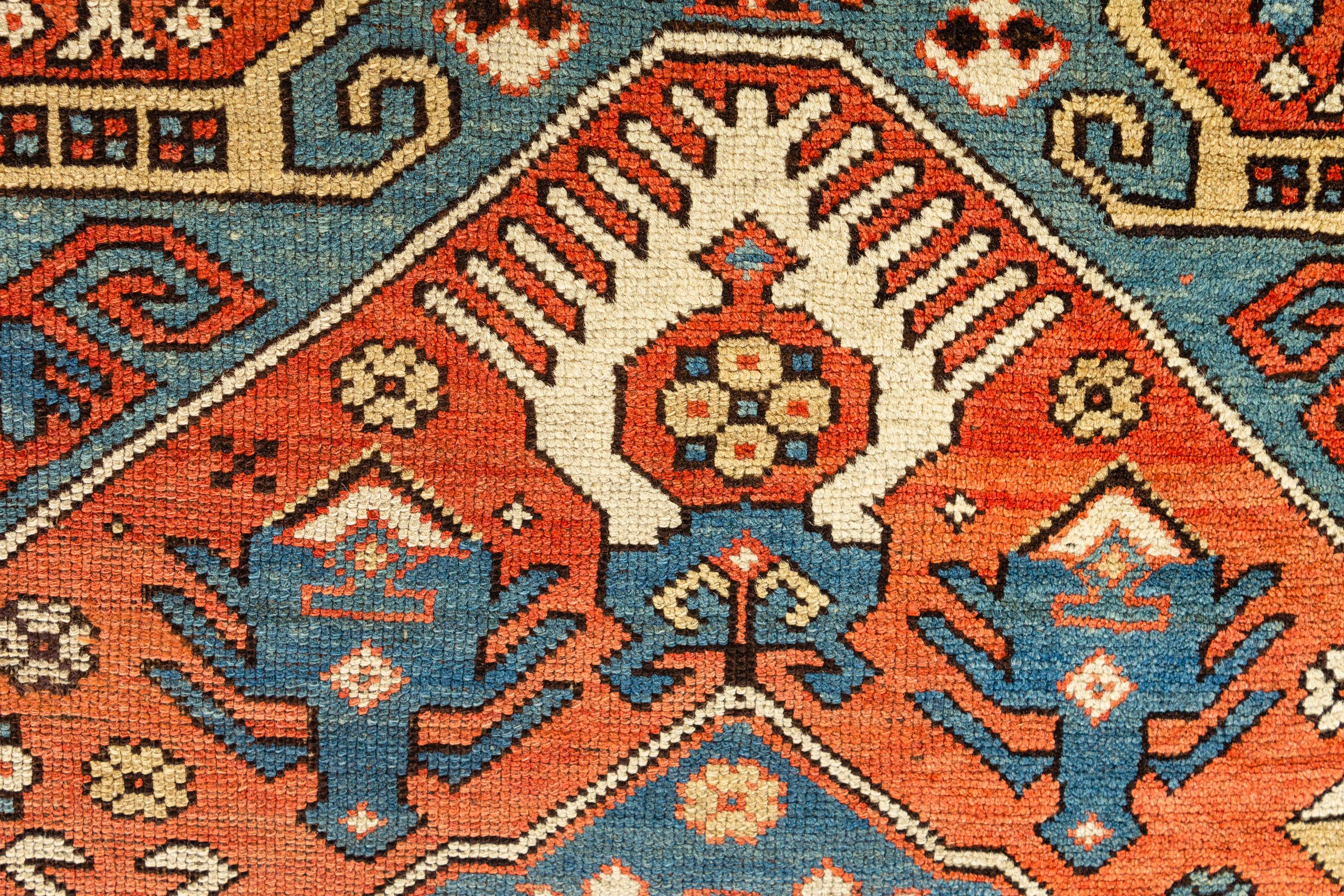 Antique Caucasian Cloudband Kazak Rug, circa 1880 1