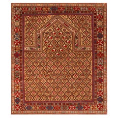 Antique Caucasian Dagestan Prayer Rug. Size: 5 ft x 4 ft 5in