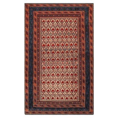 Tappeto antico caucasico del Daghestan. 4 ft 3 in x 6 ft 9 in