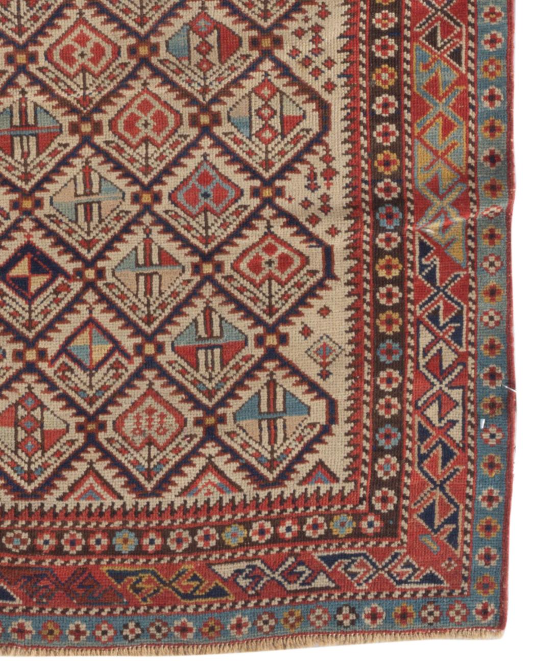 19th Century Antique Caucasian Dagestan Rug, circa 1880 For Sale