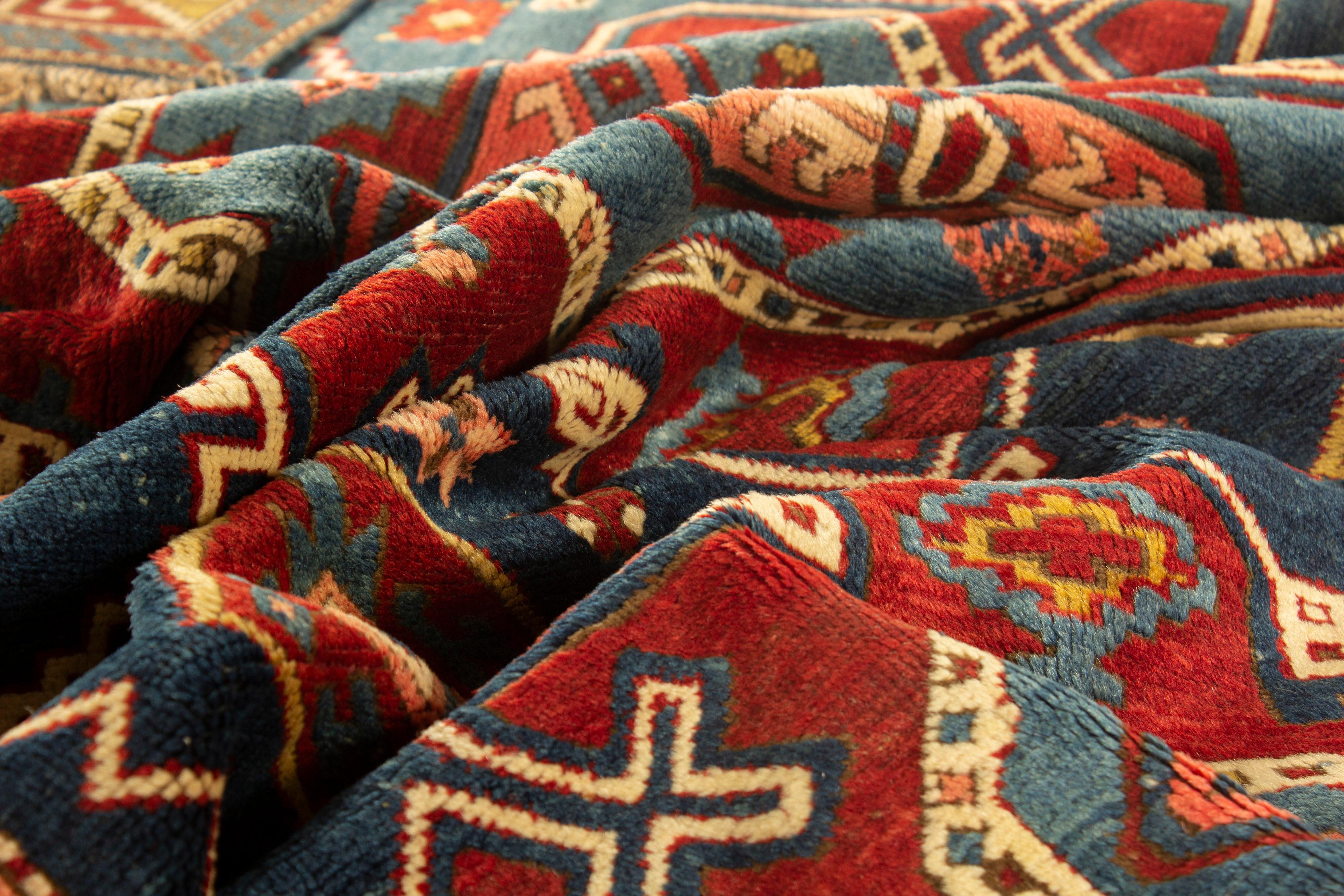 19th Century Antique Caucasian Dagestan Rug, circa 1900 3'11 x 7'10 For Sale