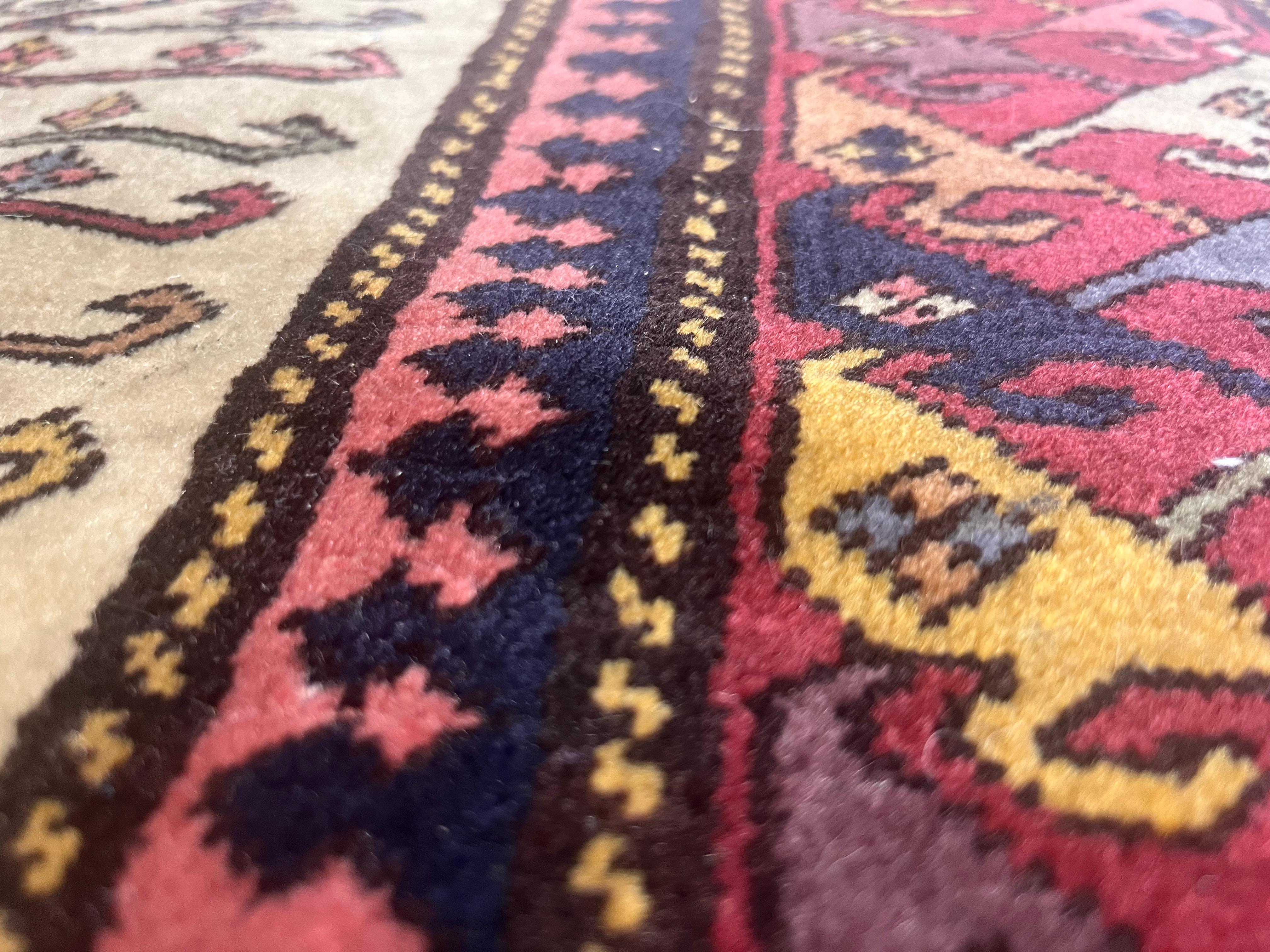 Antike kaukasischen Daghastan Teppich 3'3