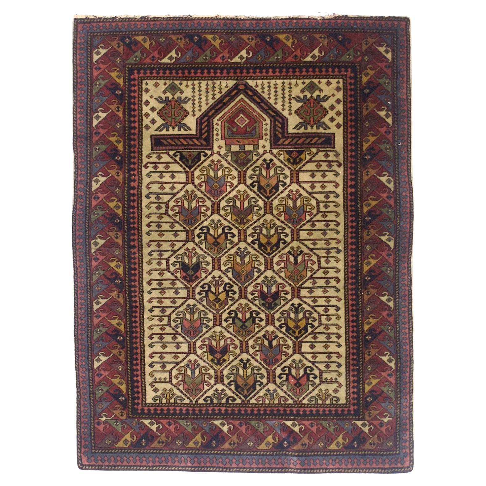 Antique Caucasian Daghastan Rug 3'3" x 4’4"