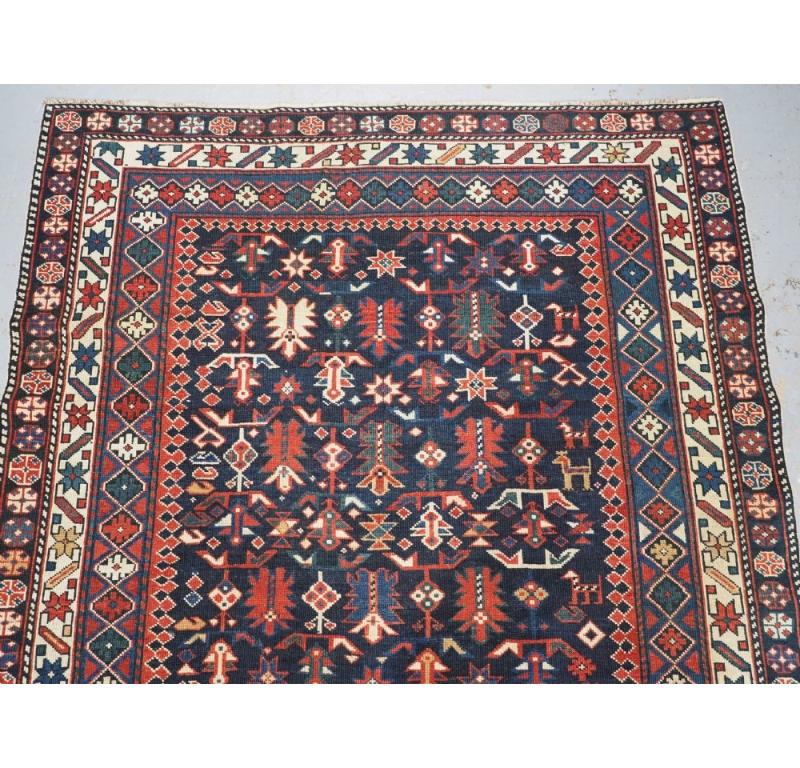 Alfombra antigua caucásica de Daguestán con diseño de estilo chichi, circa 1890 Caucásico en venta