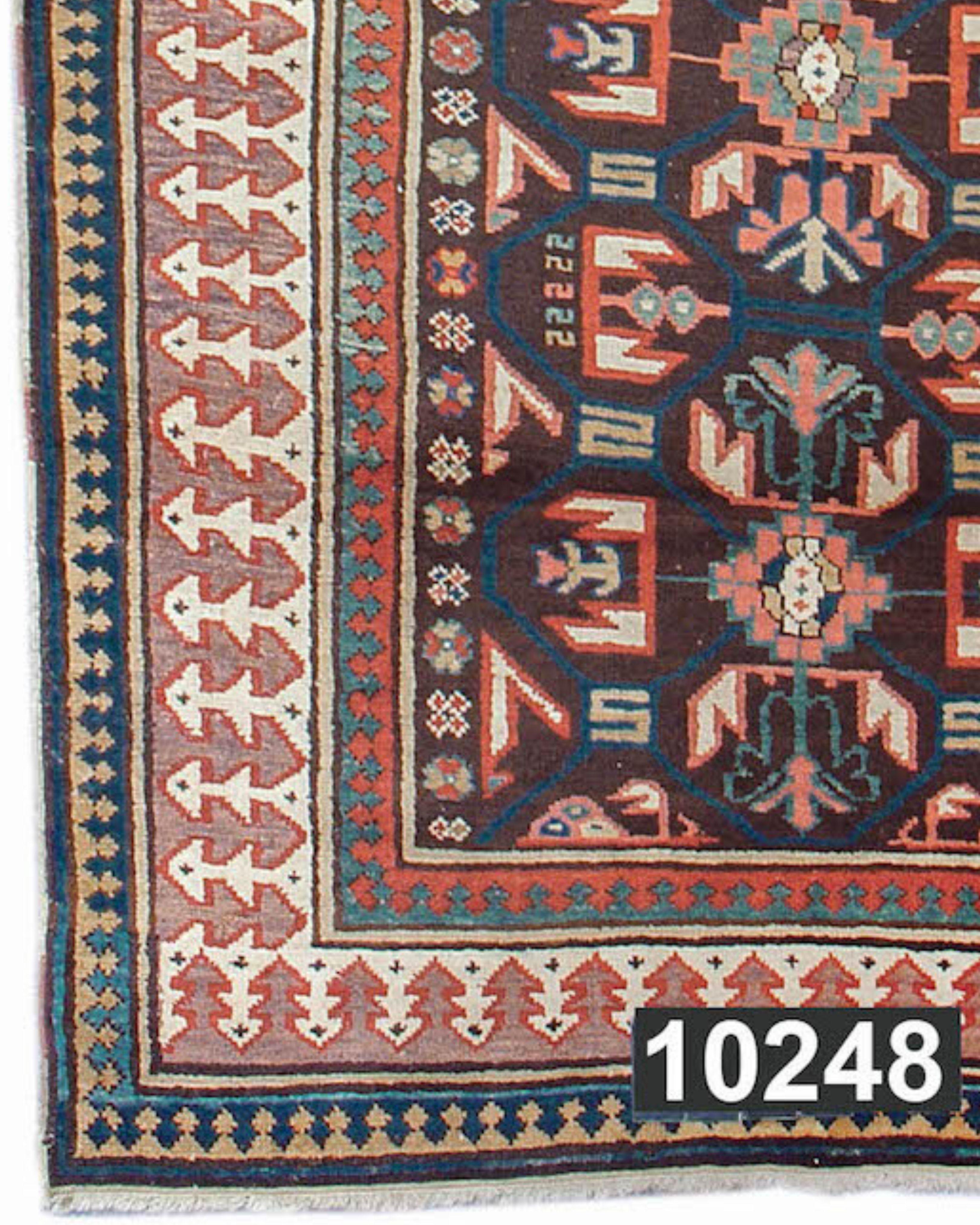 Alfombra antigua caucásica Derbend, Siglo XIX Caucásico en venta
