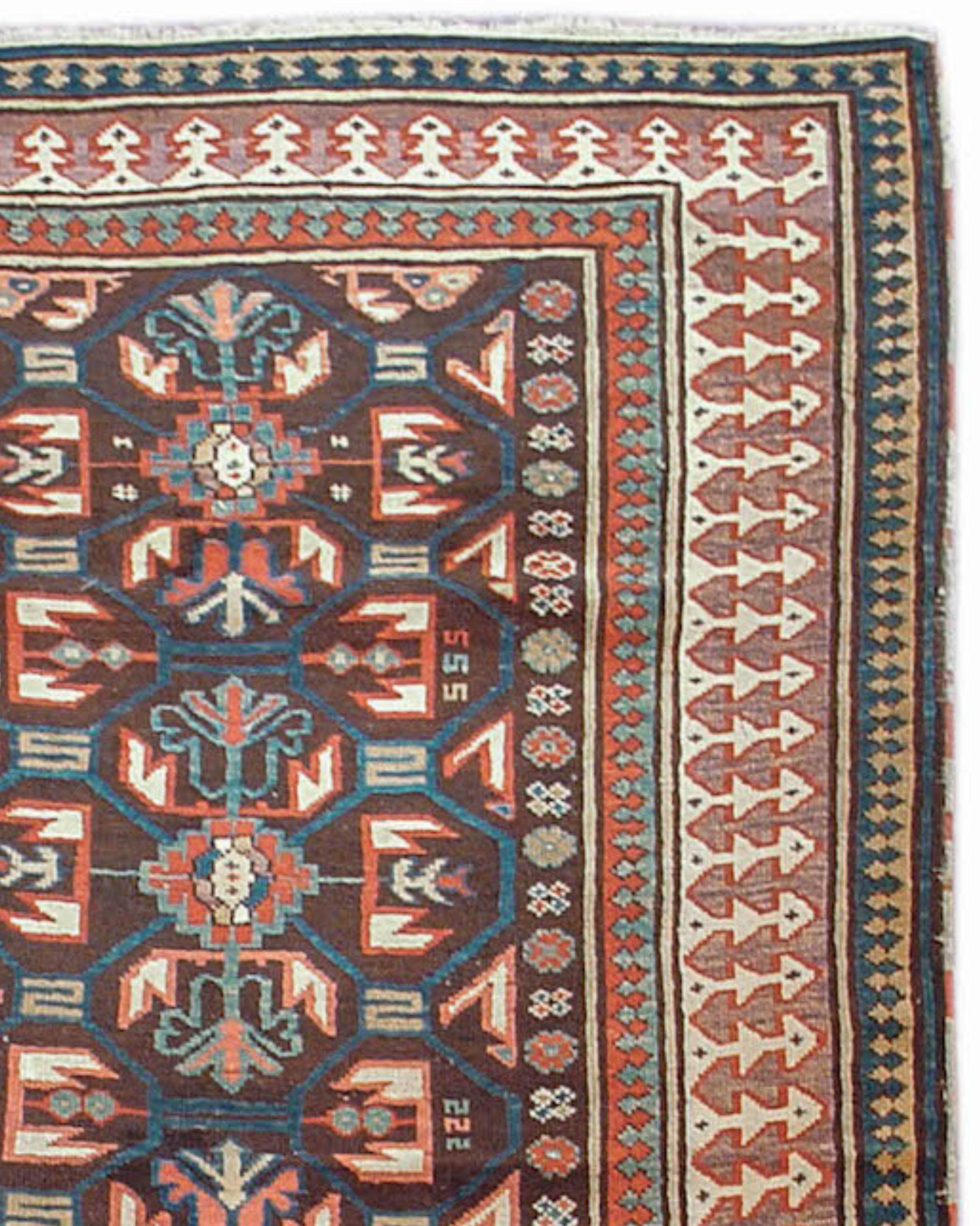 Alfombra antigua caucásica Derbend, Siglo XIX Anudado a mano en venta