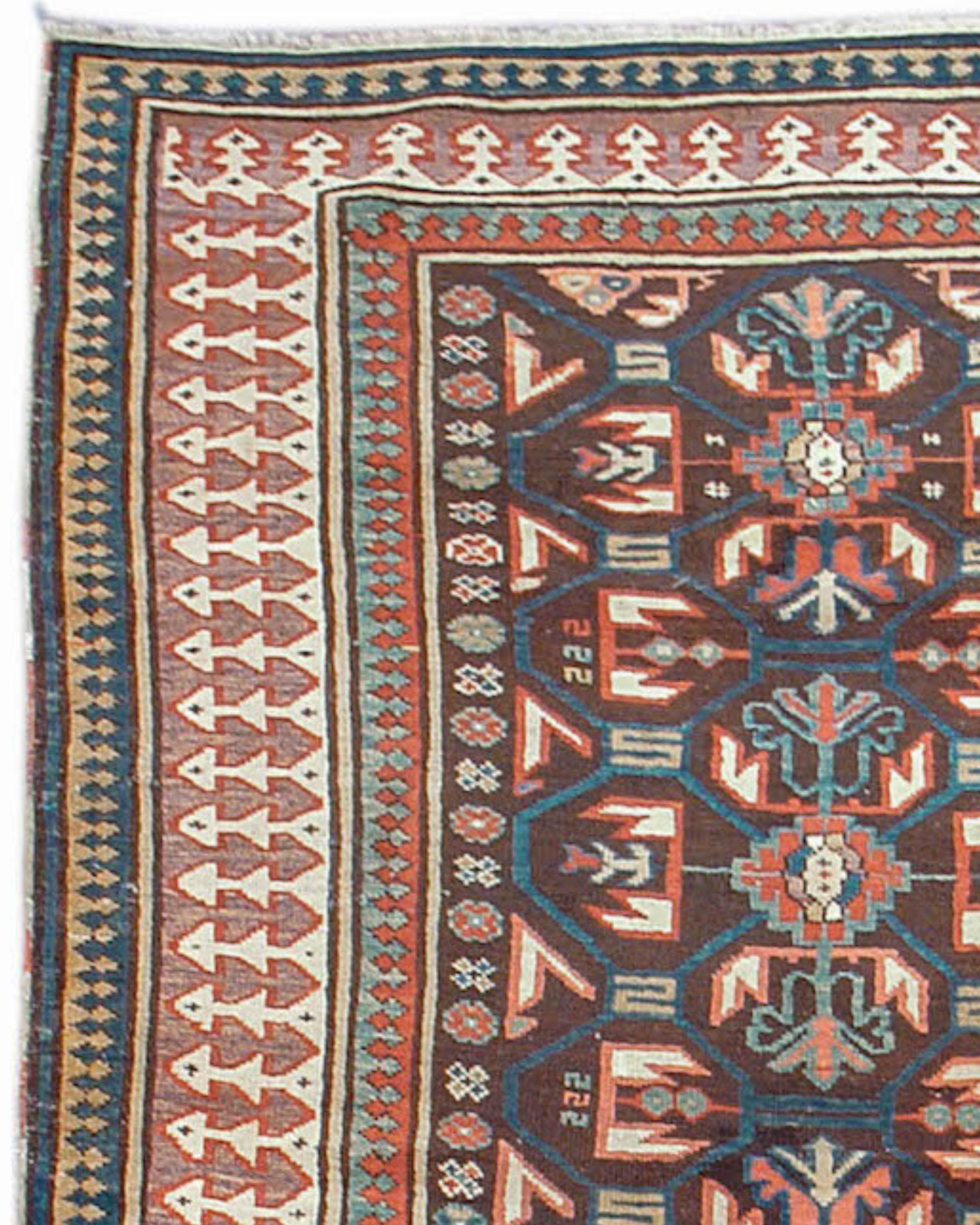 Alfombra antigua caucásica Derbend, Siglo XIX en Excelente estado para la venta en San Francisco, CA