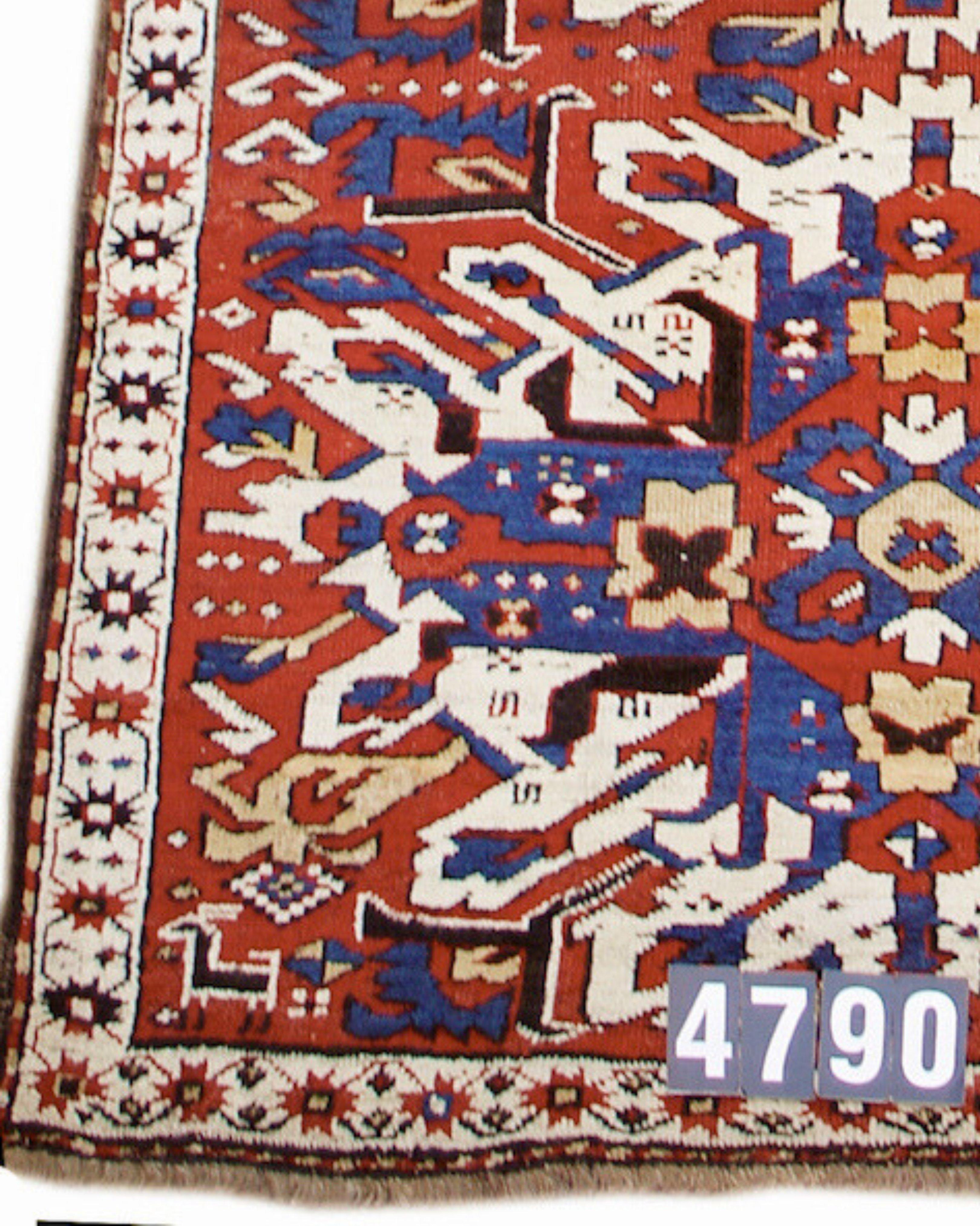 Antique Caucasian Eagle Karabagh Rug, 19th Century In Excellent Condition For Sale In San Francisco, CA