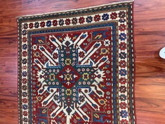 Antique Caucasian Eagle Kazak Rug