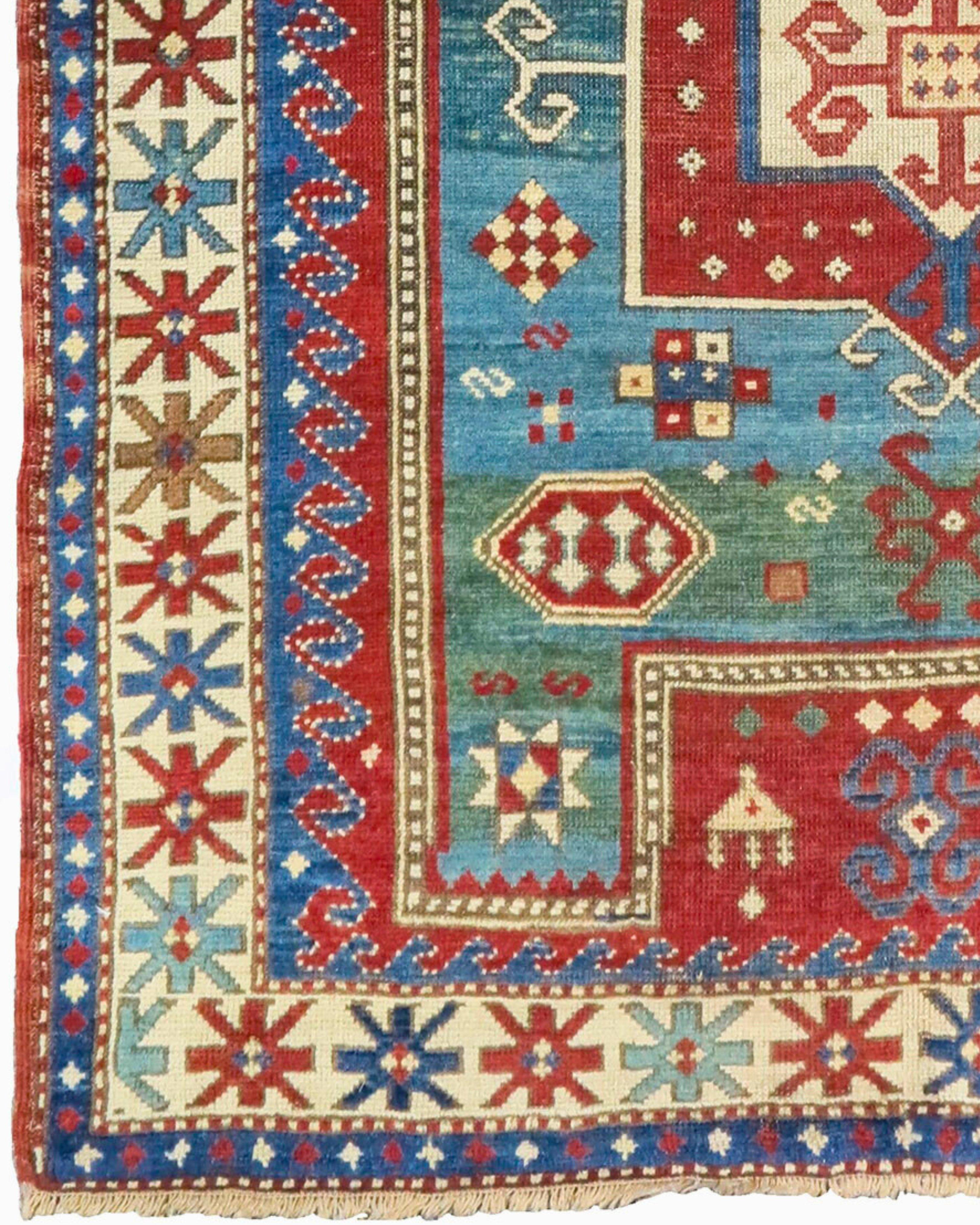 Wool Antique Caucasian Fachralo Kazak Prayer Rug, 19th Century For Sale