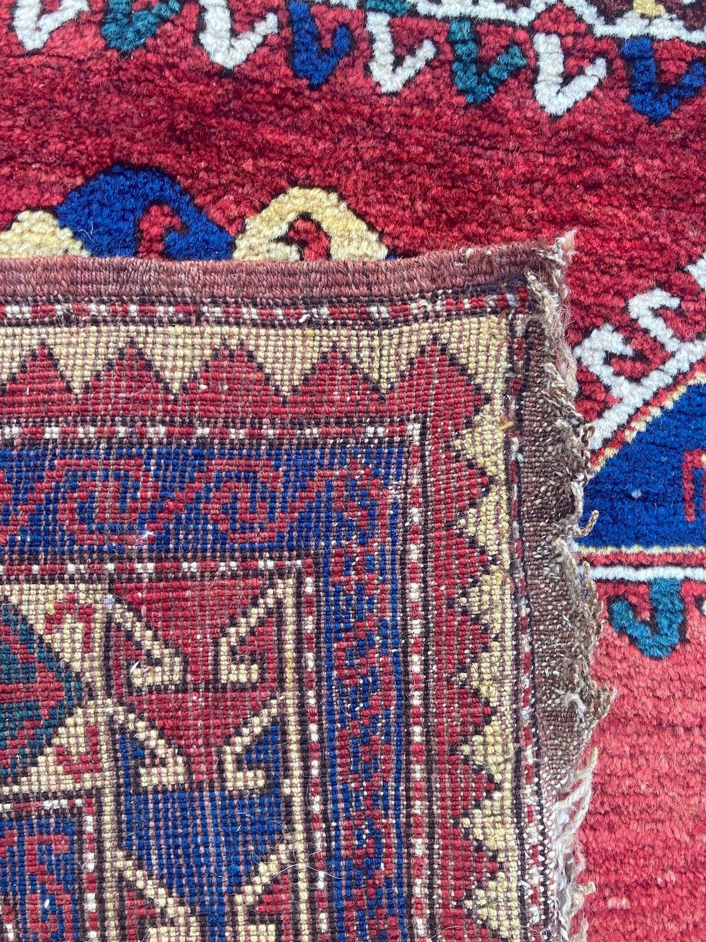 Antiker kaukasischer Fachralo Kazak-Gebetteppich aus Fachralo 2,48 m x 1,30 m im Angebot 14