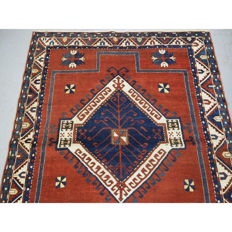 Antique Caucasian Fachralo Kazak Prayer Rug In Good Condition For Sale In Moreton-In-Marsh, GB