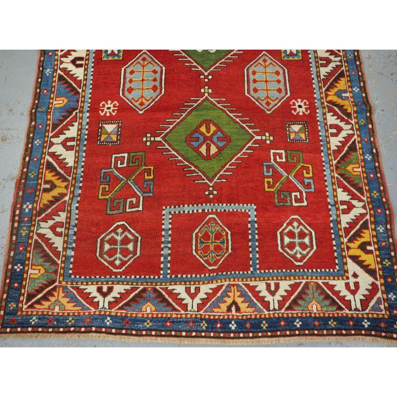 Antique Caucasian Fachralo Kazak Prayer Rug In Excellent Condition For Sale In Moreton-In-Marsh, GB