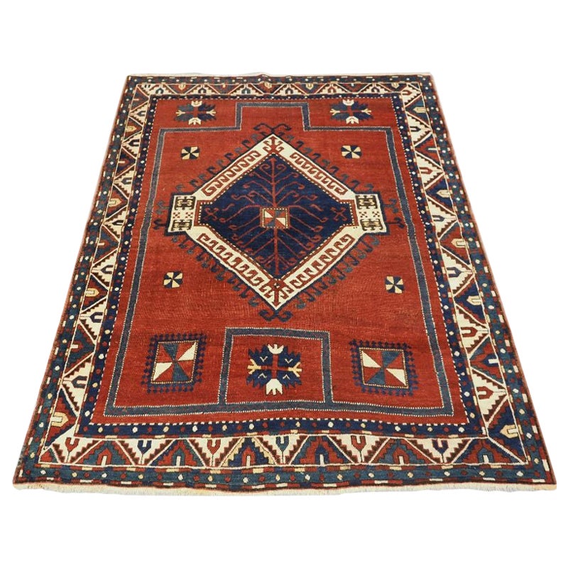 Tapis de prière caucasien ancien Fachralo Kazak