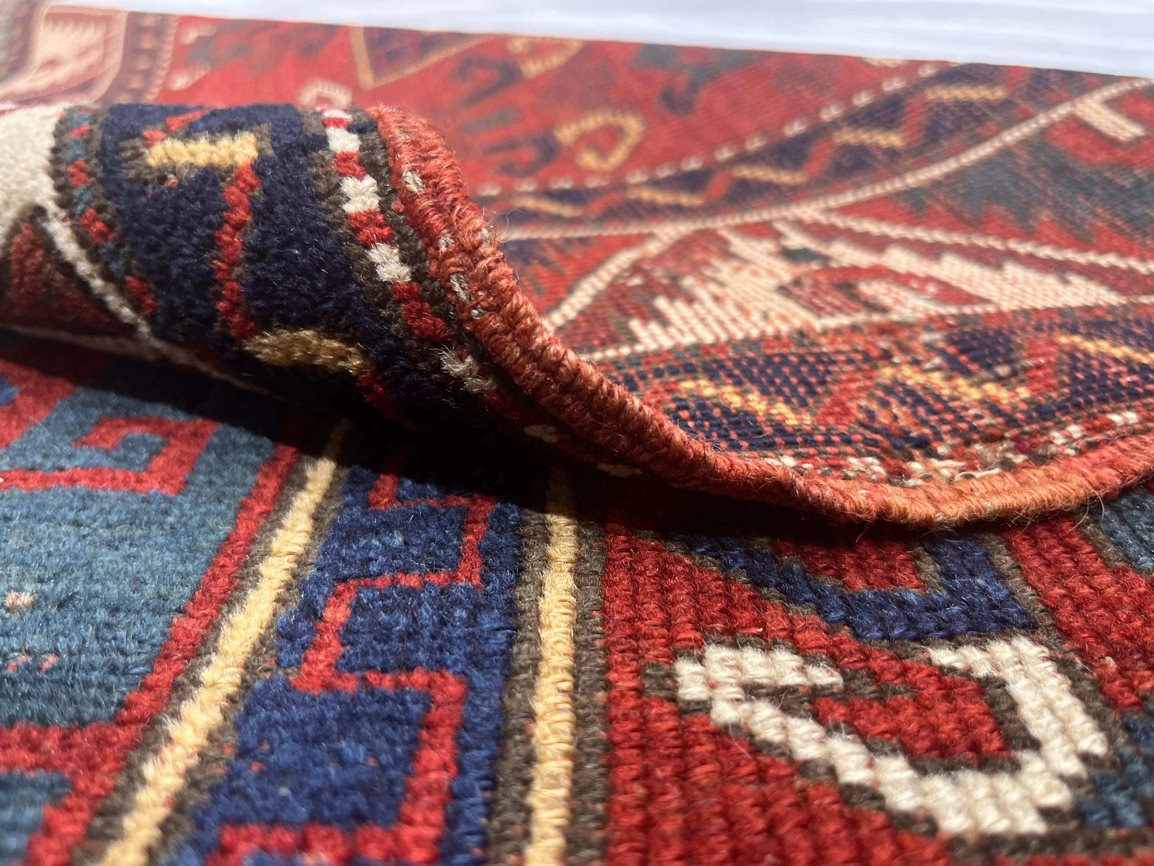 19th Century Antique Caucasian Fakhralou Kazak Rug 5’2” x 6’0