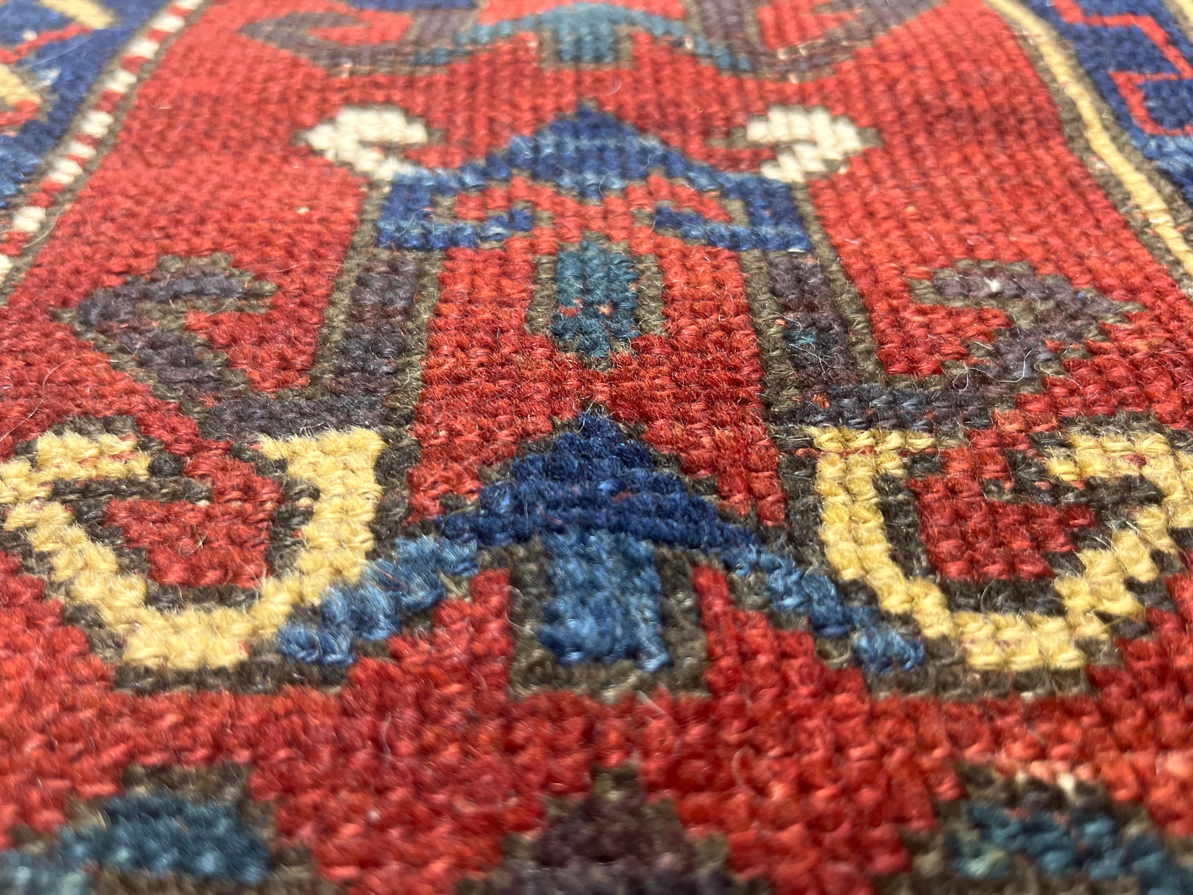 Antique Caucasian Fakhralou Kazak Rug 5’2” x 6’0