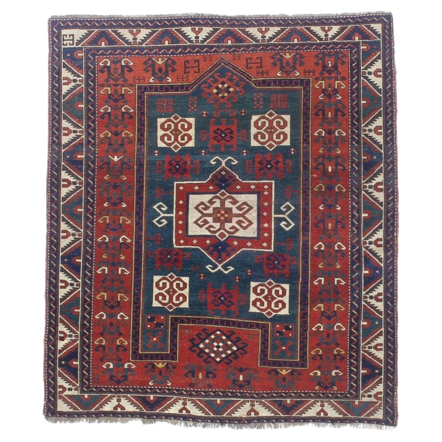 Antique Caucasian Fakhralou Kazak Rug 5’2” x 6’0"