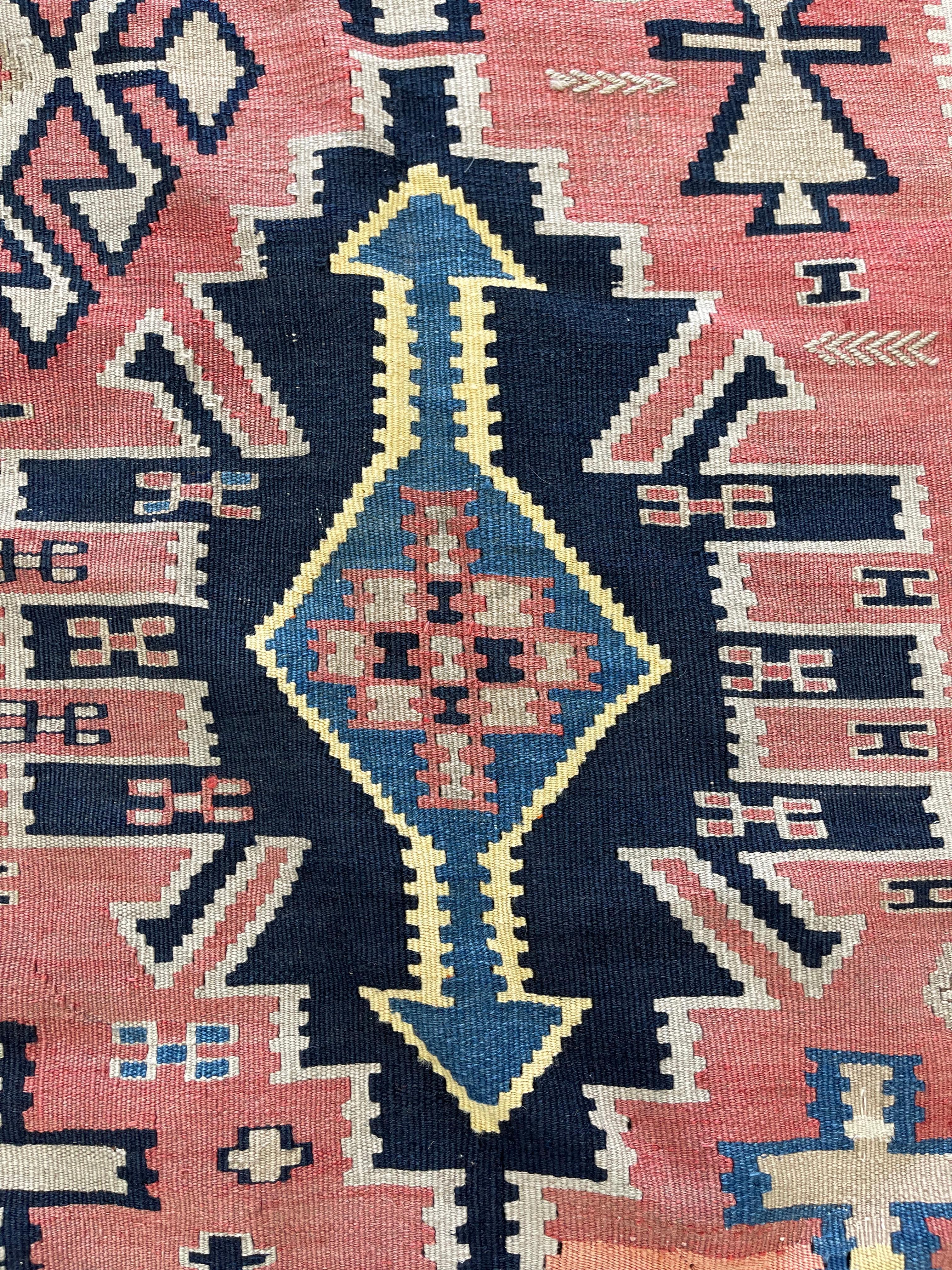 Antique Caucasian Flatweave Kilim, Circa 1900 For Sale 1