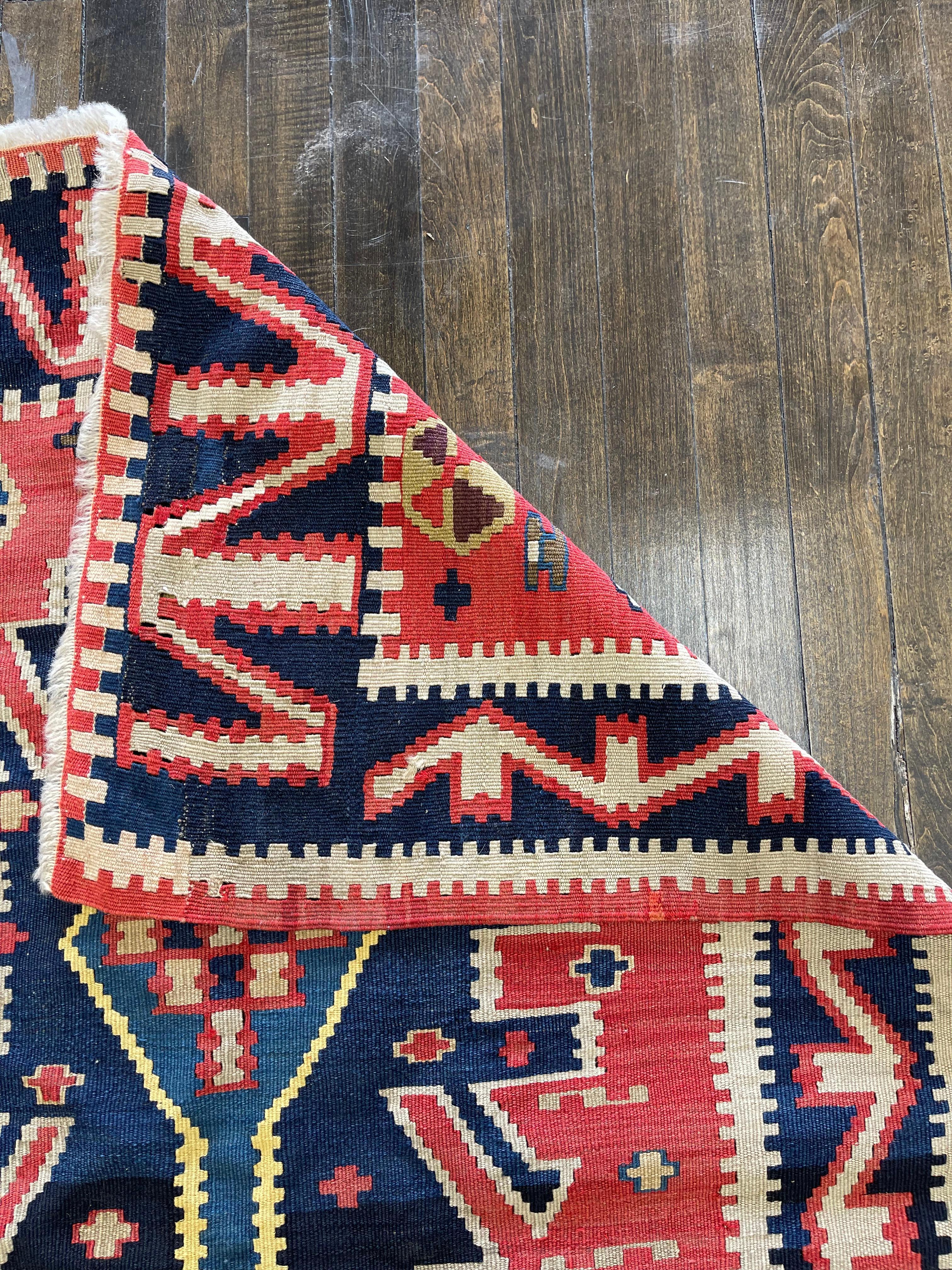 Antique Caucasian Flatweave Kilim, Circa 1900 For Sale 2