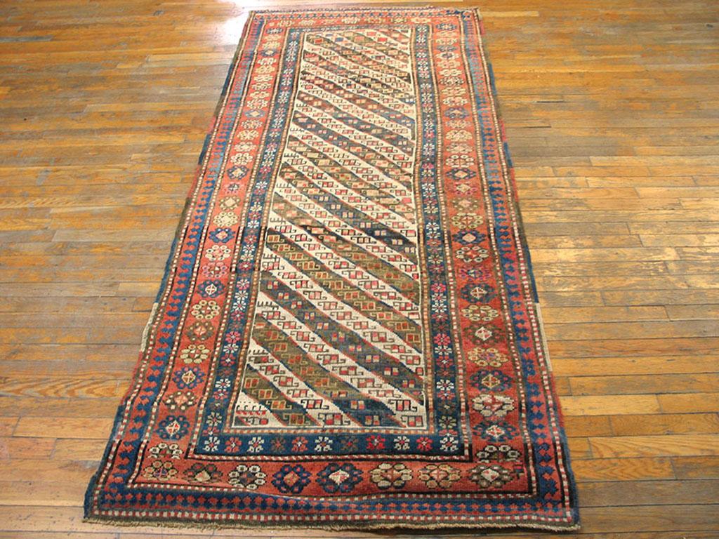 Kazak 19th Century Caucasian Ganjeh Carpet ( 3'6
