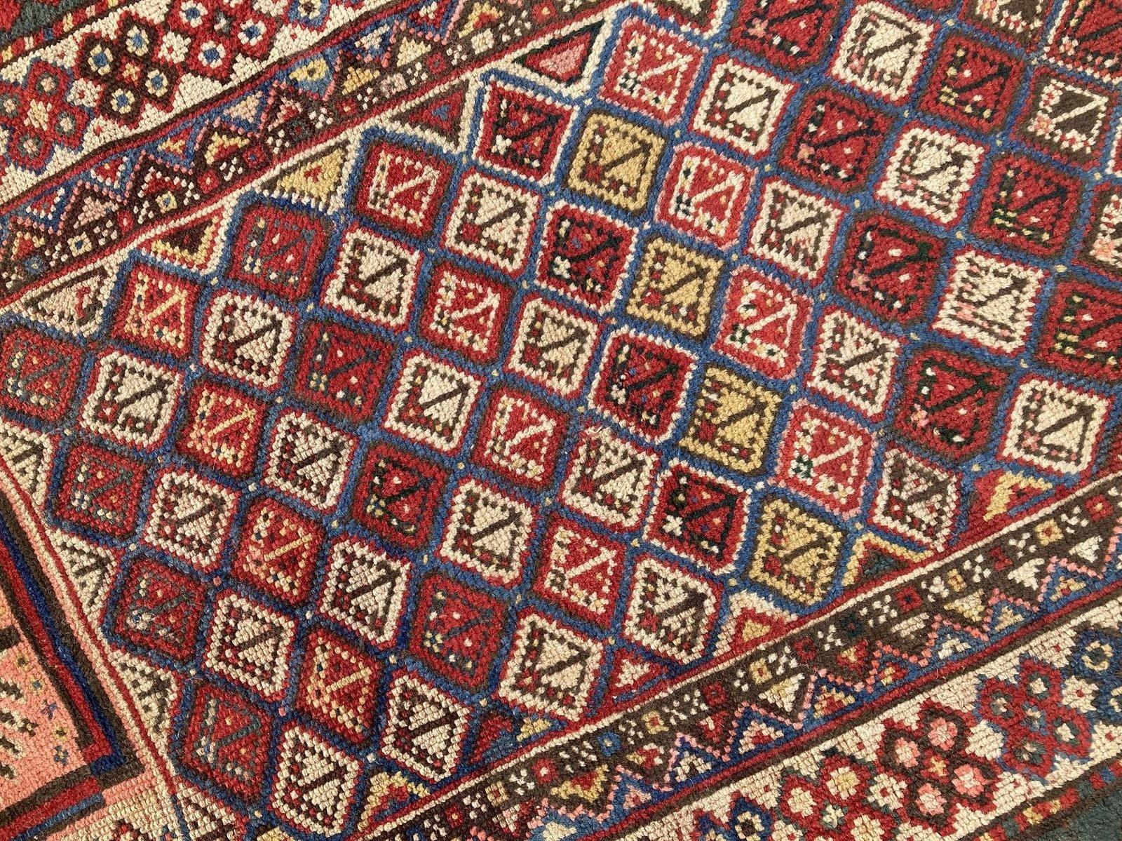 Ancien tapis de prière caucasien Gendje de 1,90 m x 0,98 m en vente 4