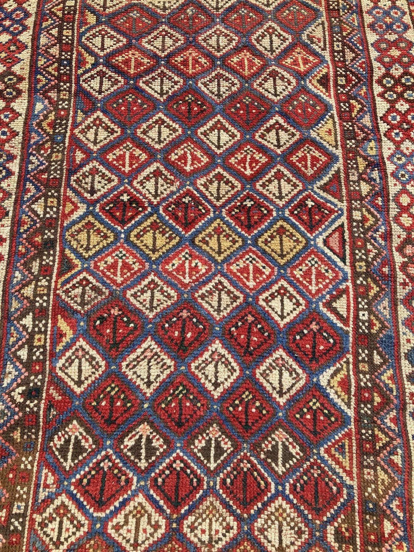 Ancien tapis de prière caucasien Gendje 1.90m X 0.98m en vente 1