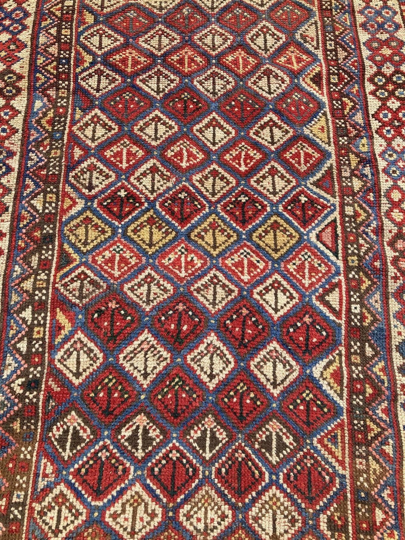 Ancien tapis de prière caucasien Gendje de 1,90 m x 0,98 m en vente 1