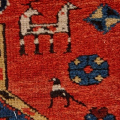 Antique Caucasian Hand-Woven Wool Rug