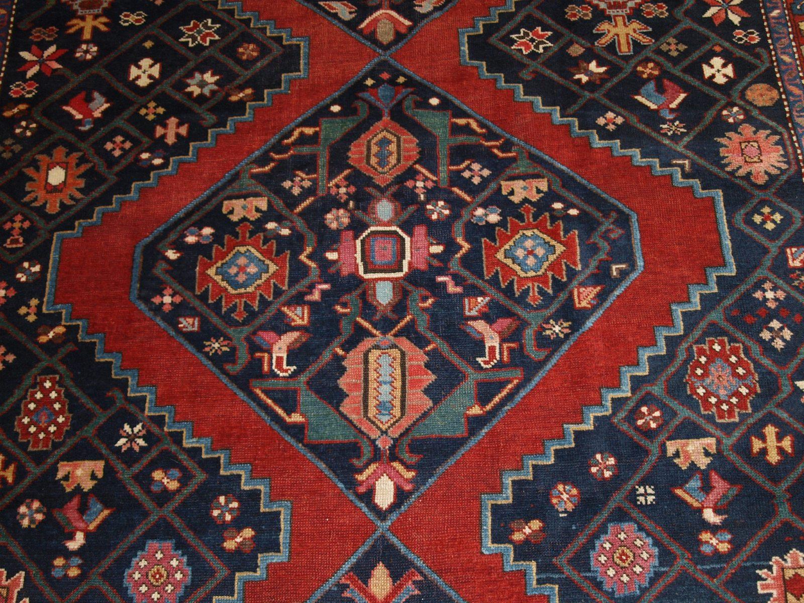 Antique Caucasian Karabagh Kelleh or Long Rug, circa 1900 For Sale 1