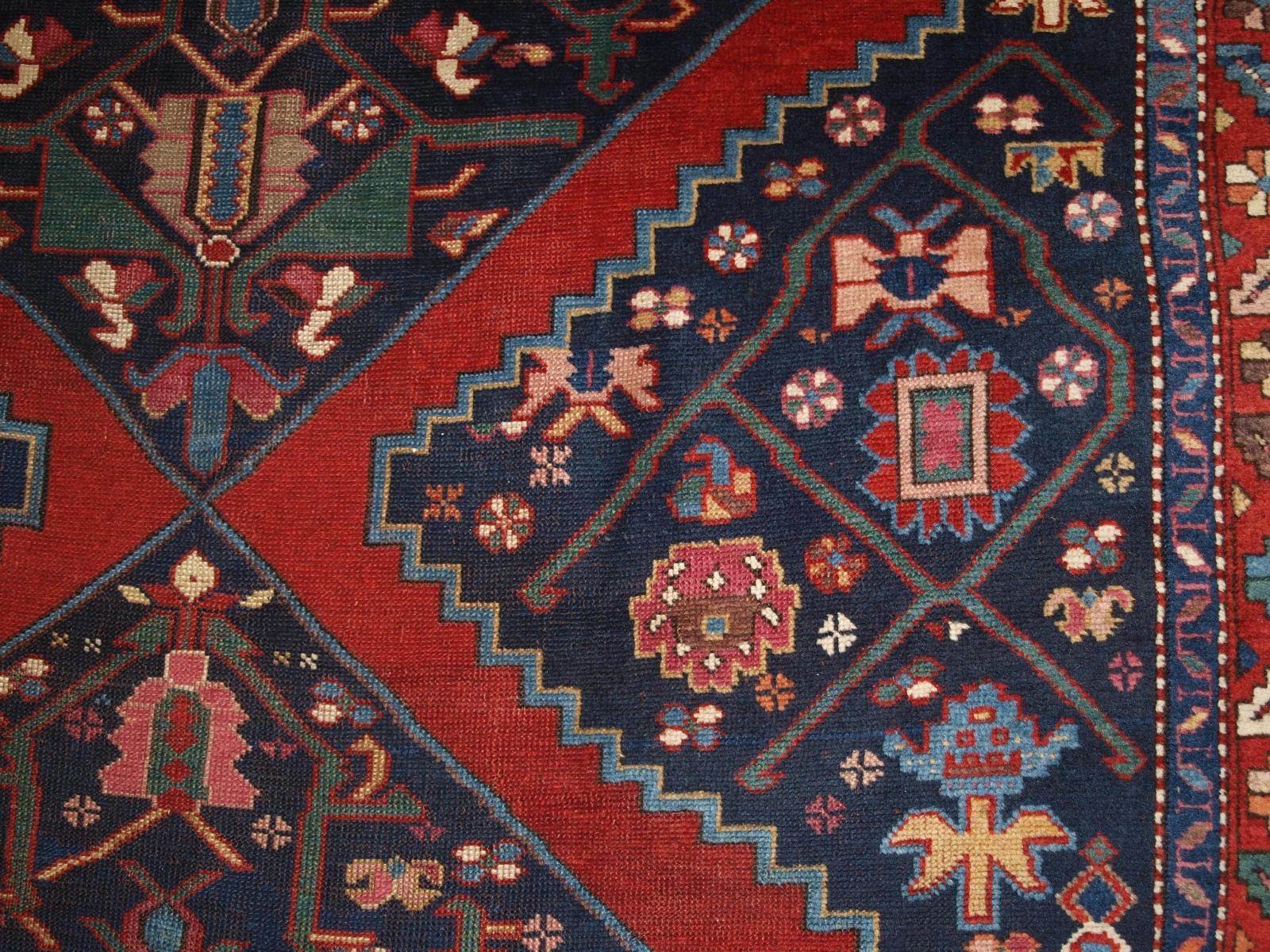 Antique Caucasian Karabagh Kelleh or Long Rug, circa 1900 For Sale 3