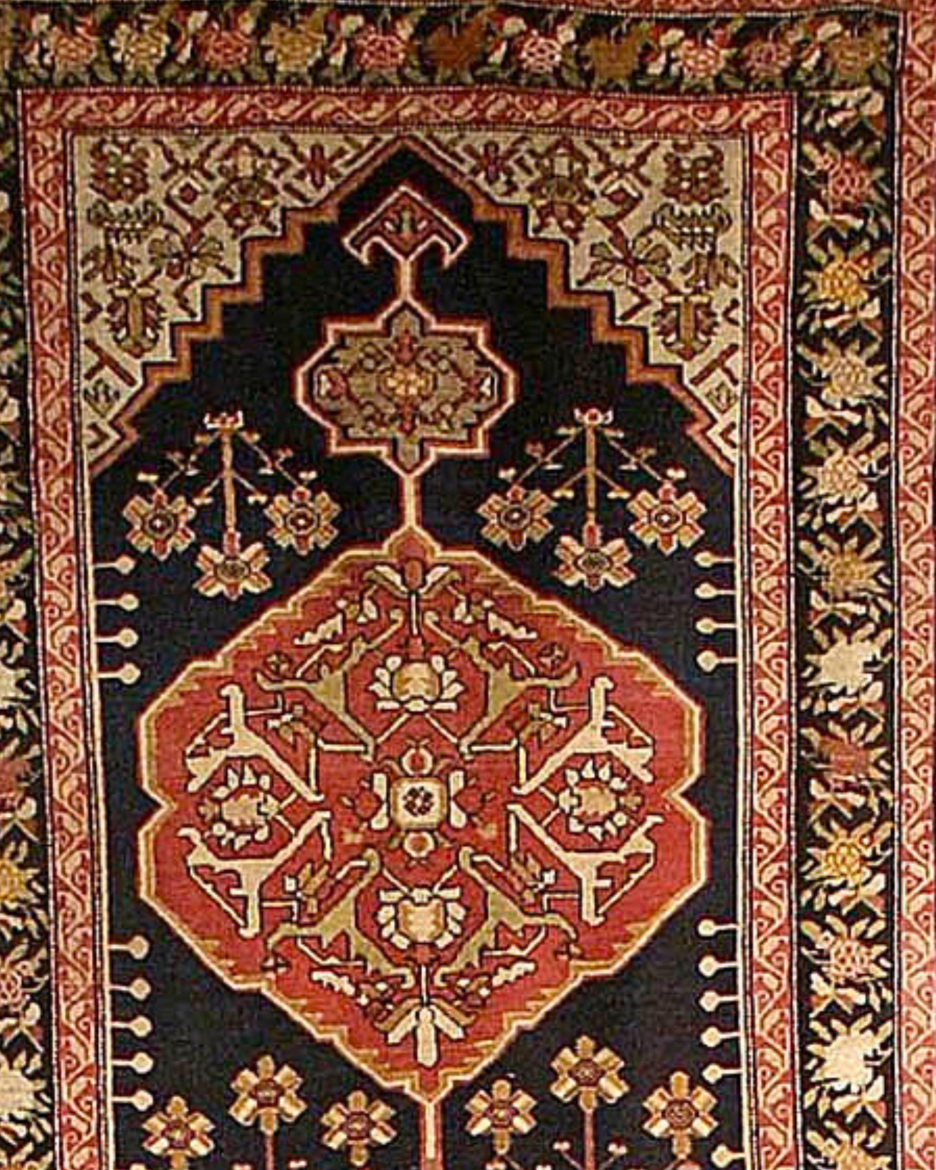 Antique Caucasian Karabagh Long Runner, 19th Century In Excellent Condition For Sale In San Francisco, CA